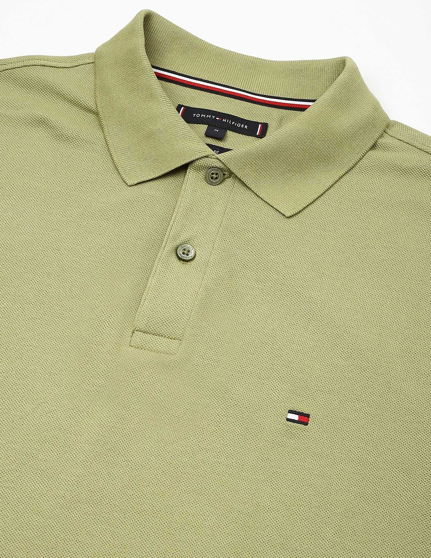 Tommy Hilfiger Solid Slim-Fit Cotton Polo Shirt