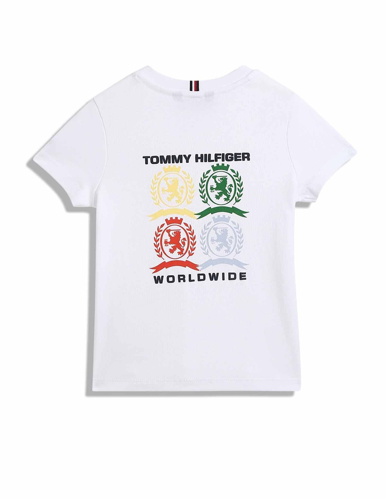 Tommy Hilfiger Kids Boys Logo Regular-Fit Cotton T-Shirt