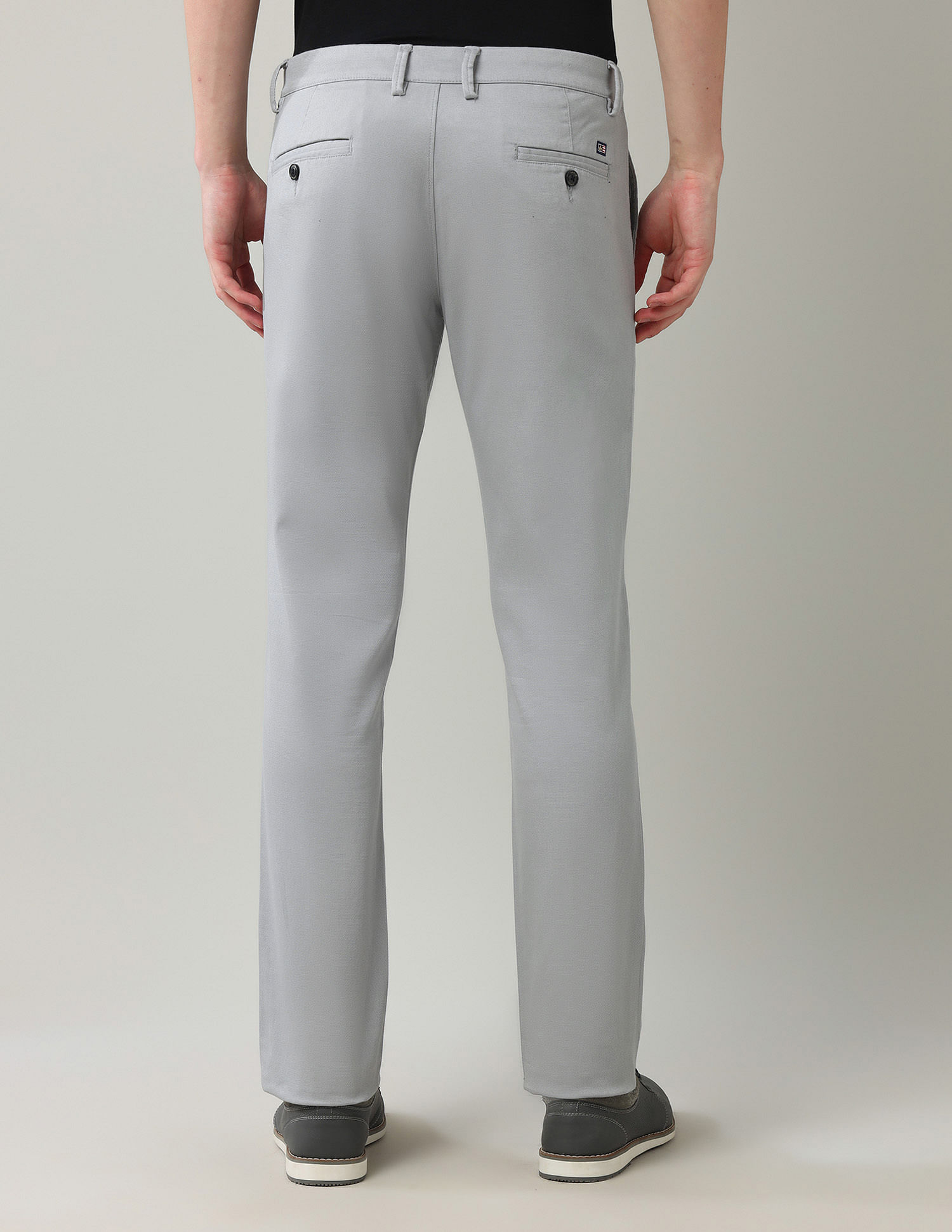 Arrow Sport Mid Rise Slim Fit Trousers
