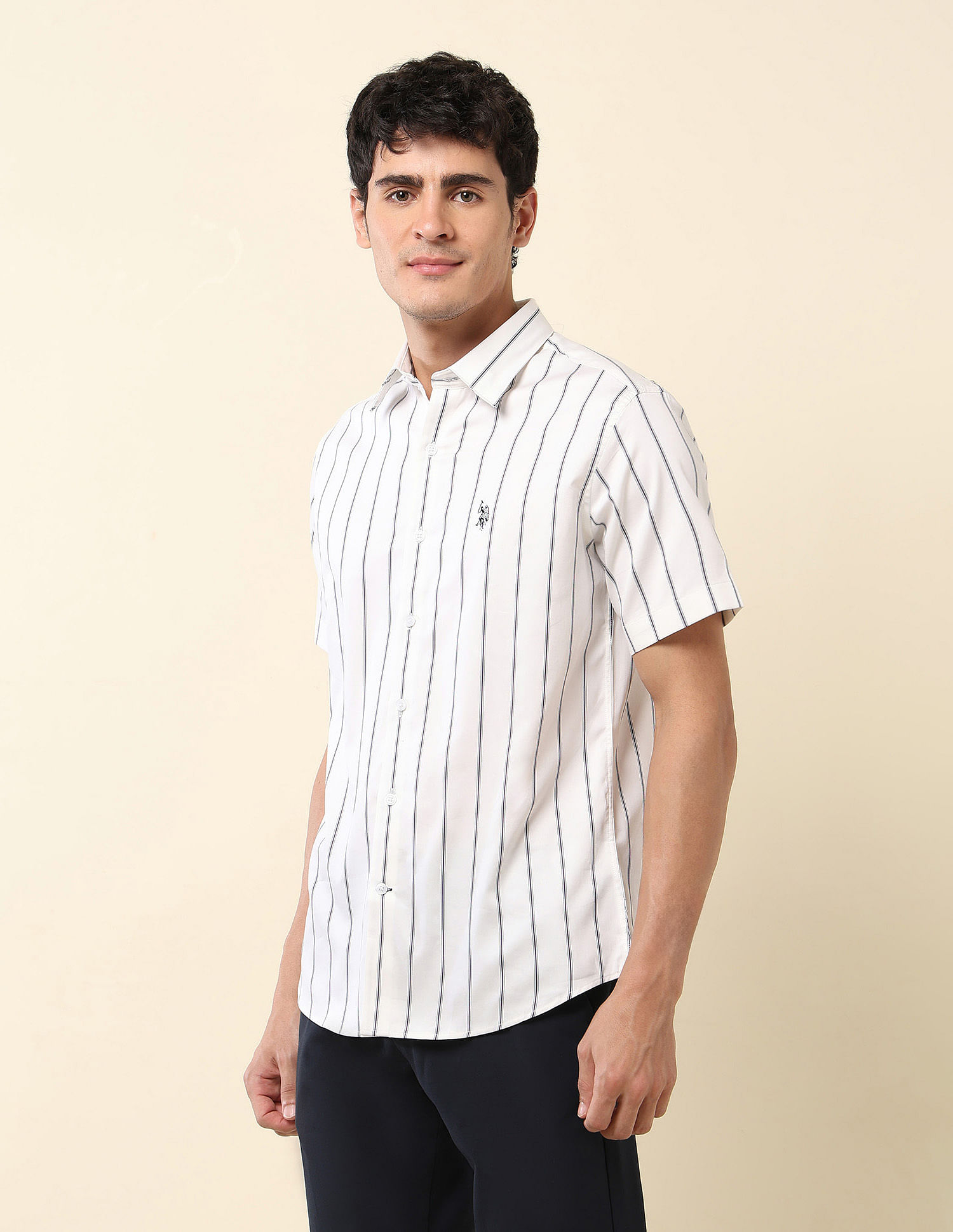 U.S. Polo Assn. Vertical Striped Tailored Fit Shirt