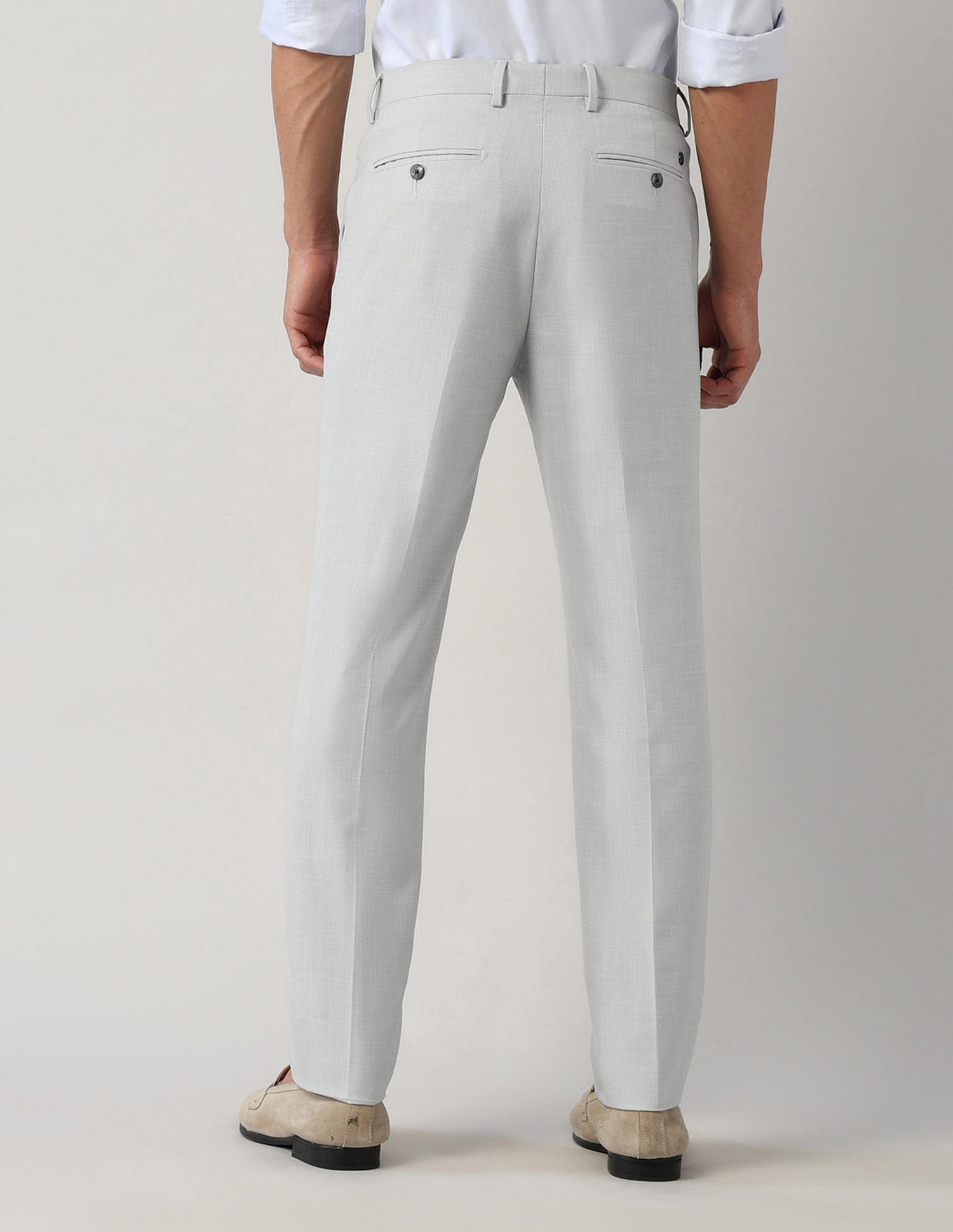 Arrow Slim Fit Dobby Weave Autoflex Trousers