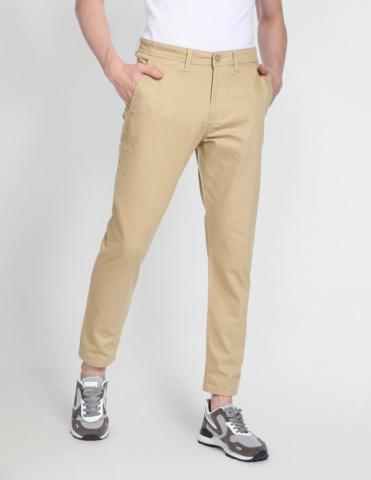 Ted Baker Payet Regular Fit Cord Trousers, Cream at John Lewis & Partners