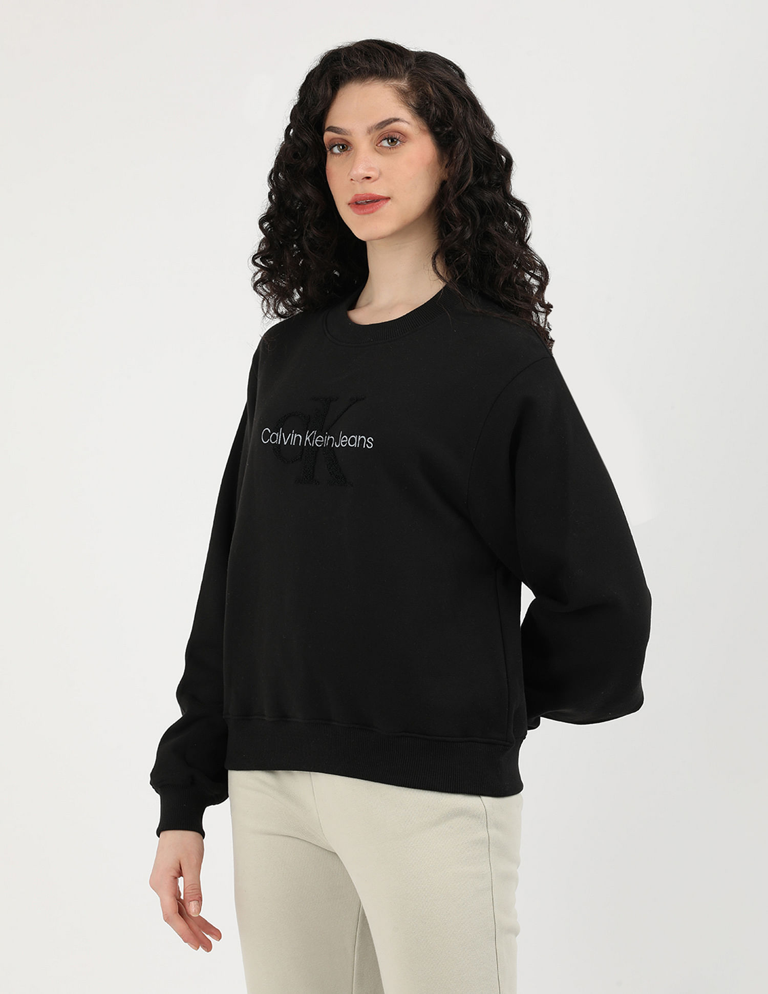 Calvin Klein Jeans Chenille Monologo Crewneck Sweatshirt