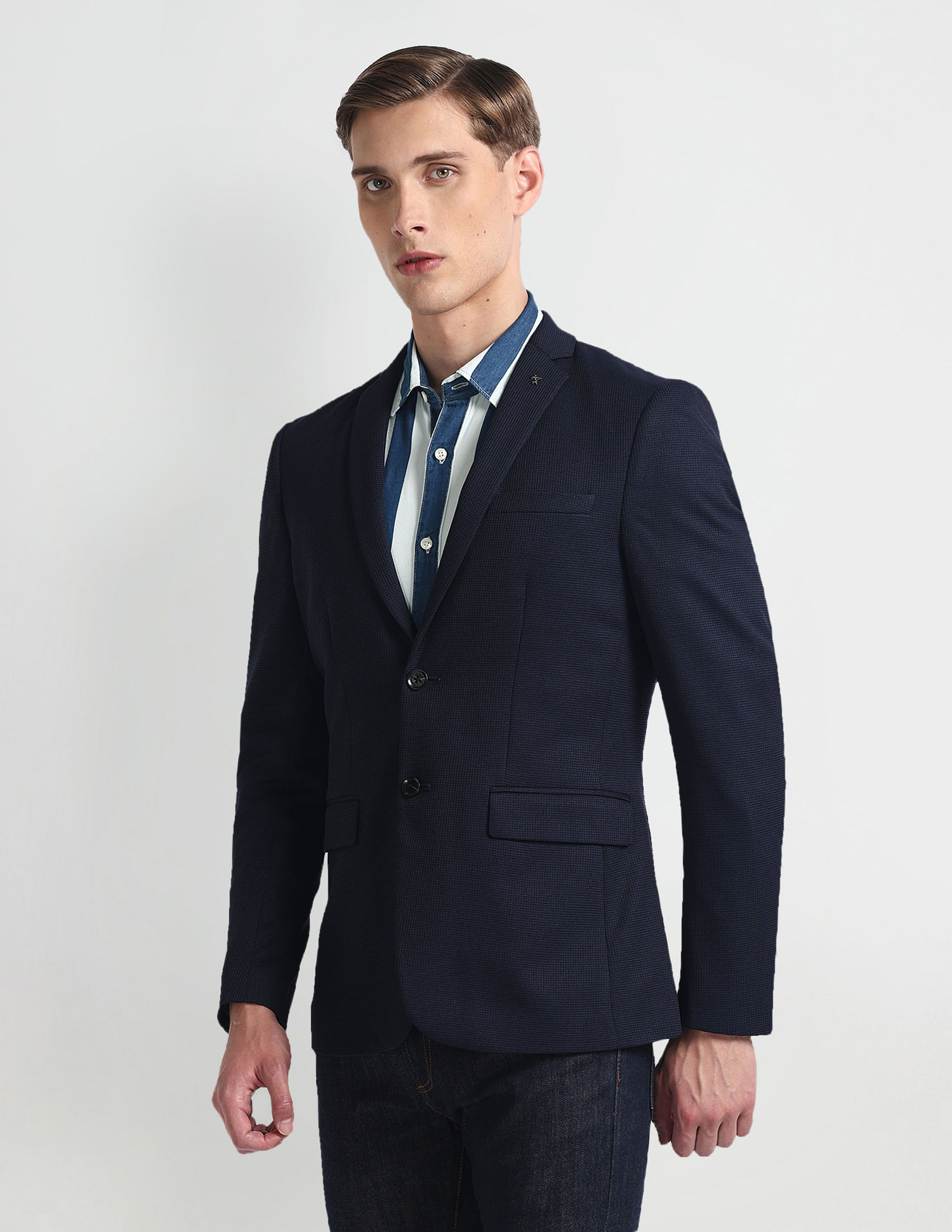 Arrow Slim Fit Dobby Knit Blazer