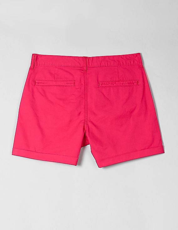 GAP Girls Pink Midi Shorts In Twill