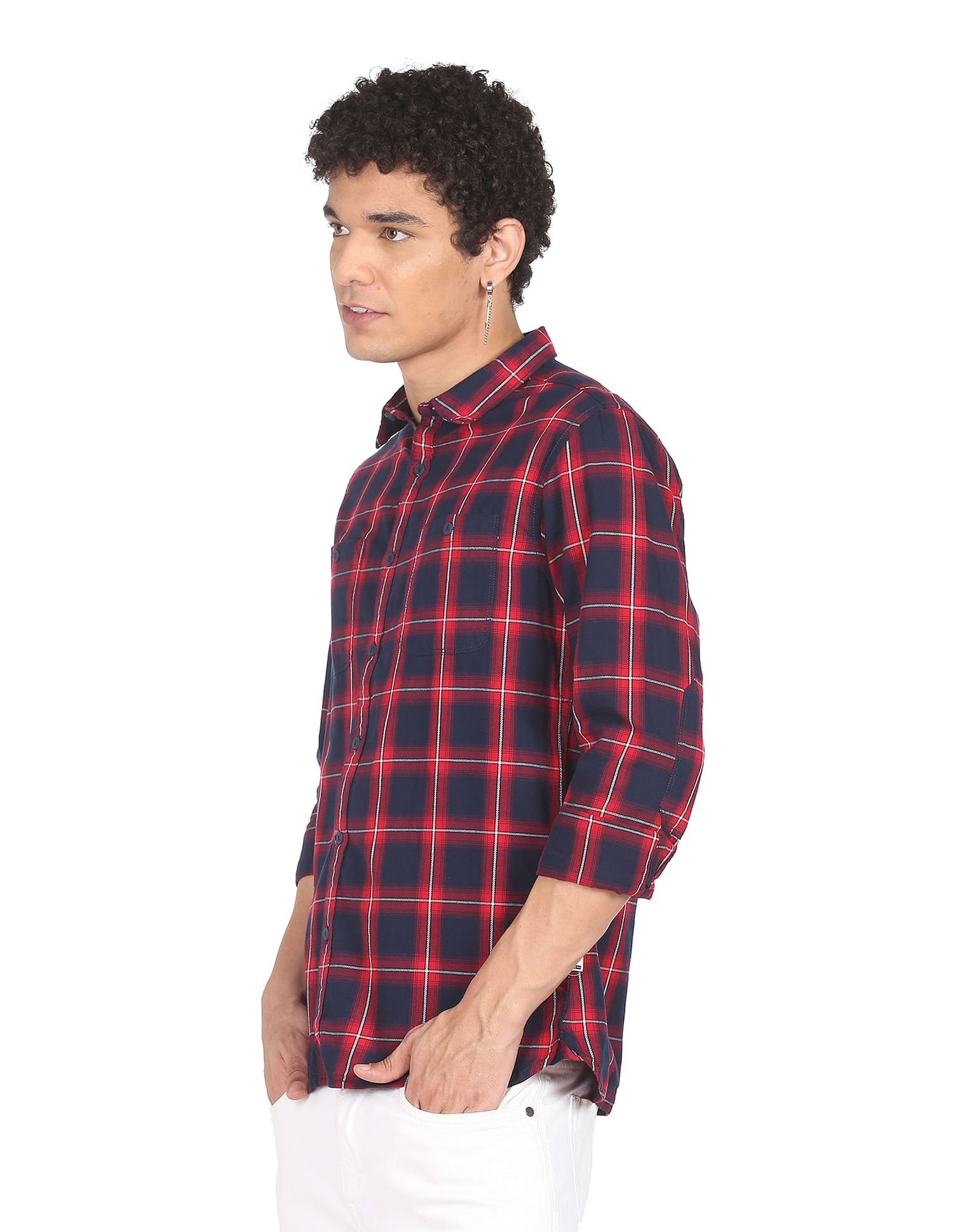 Flying Machine Tartan Check Twill Shirt