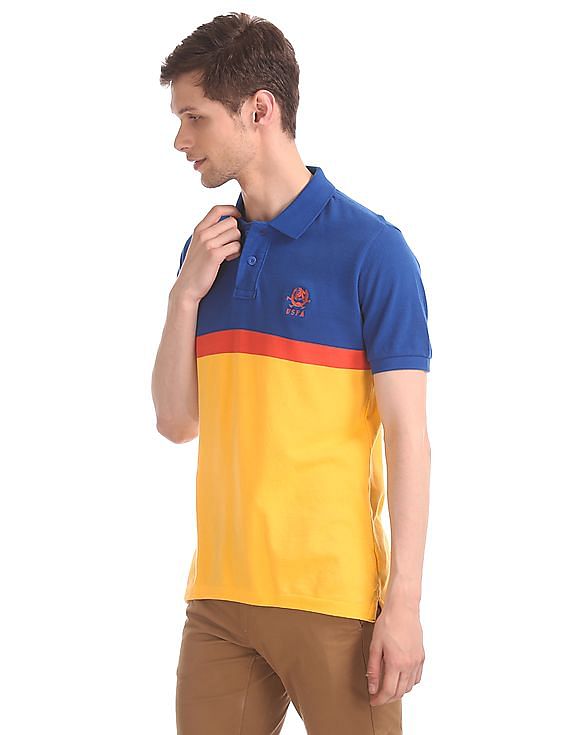U.S. Polo Assn. Colour Block Pique Polo Shirt
