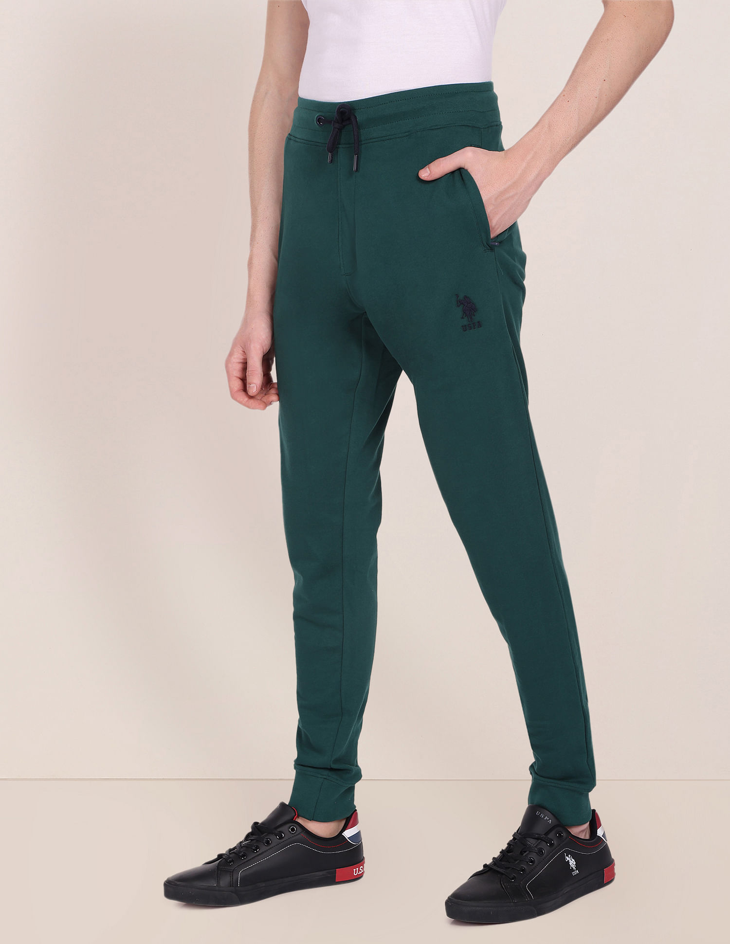 U.S. Polo Assn. Elasticised Pure Cotton Track Pants