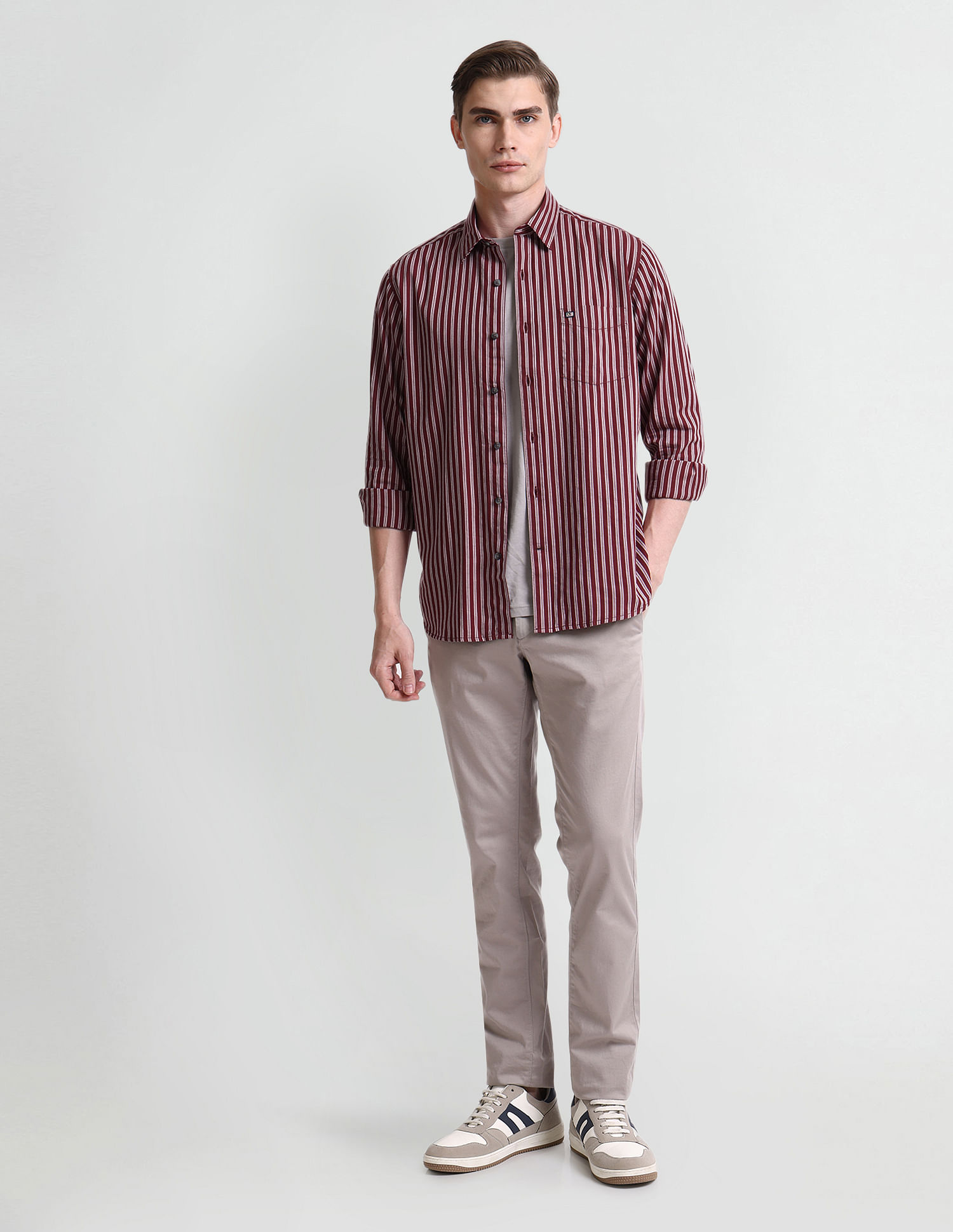 Arrow Sport Manhattan Slim Fit Cotton Shirt