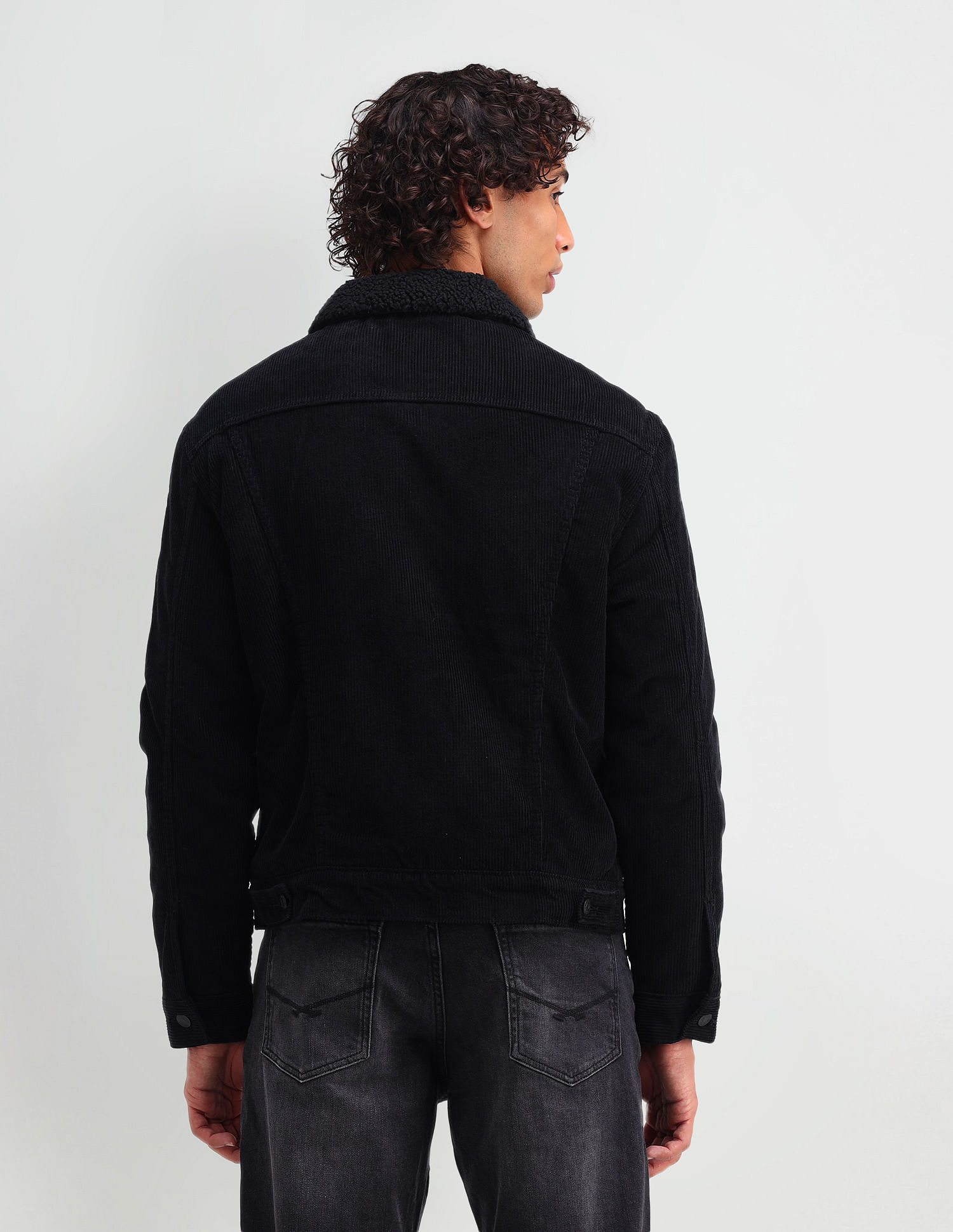 U.S. Polo Assn. Denim Co. Slim Fit Corduroy Sherpa Jacket