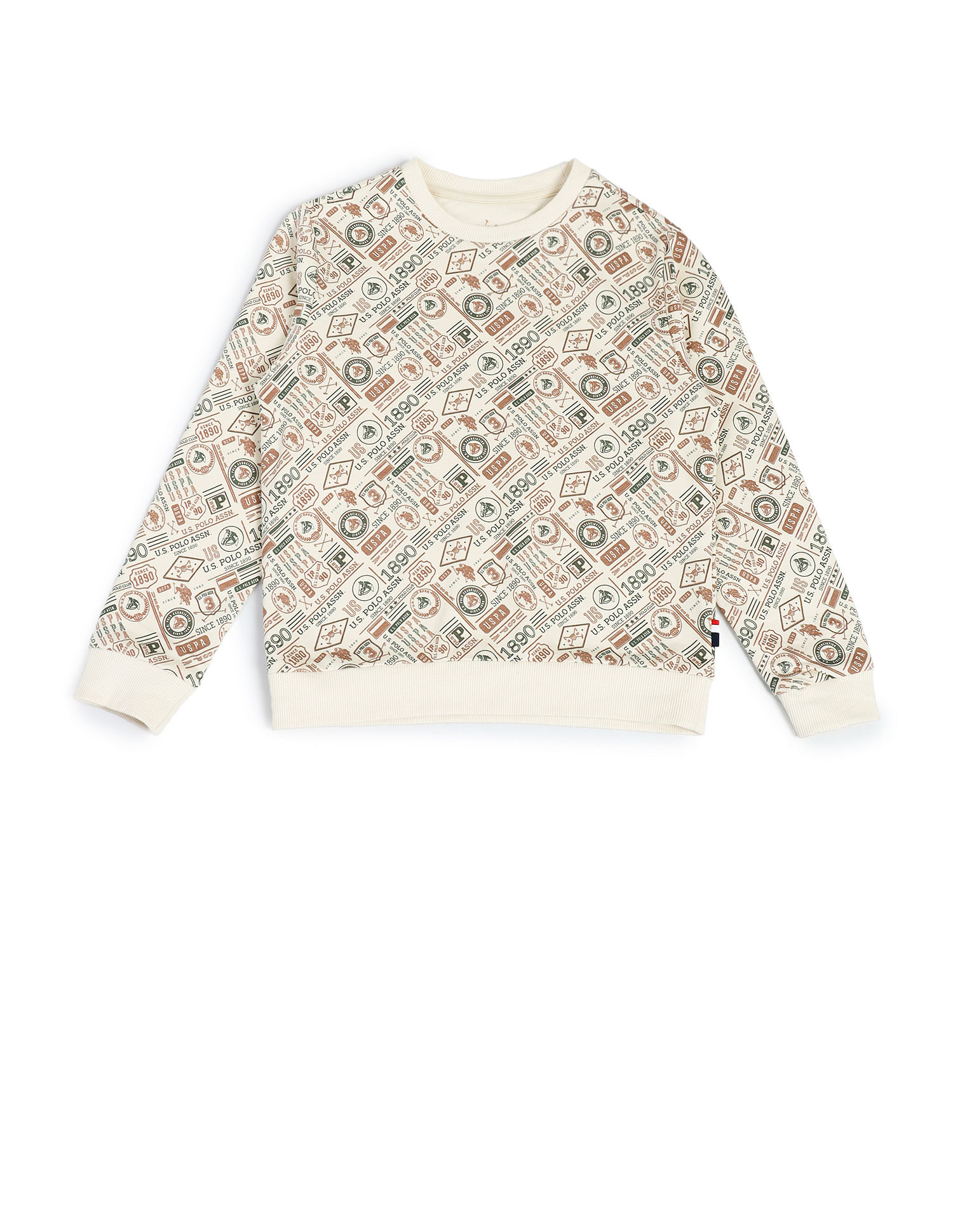 U.S. Polo Assn. Kids Boys Graphic Printed Cotton Sweatshirt
