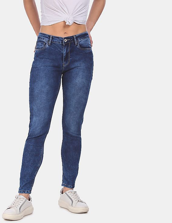 Flying Machine Women Mid Rise Veronica Skinny Fit Jeans