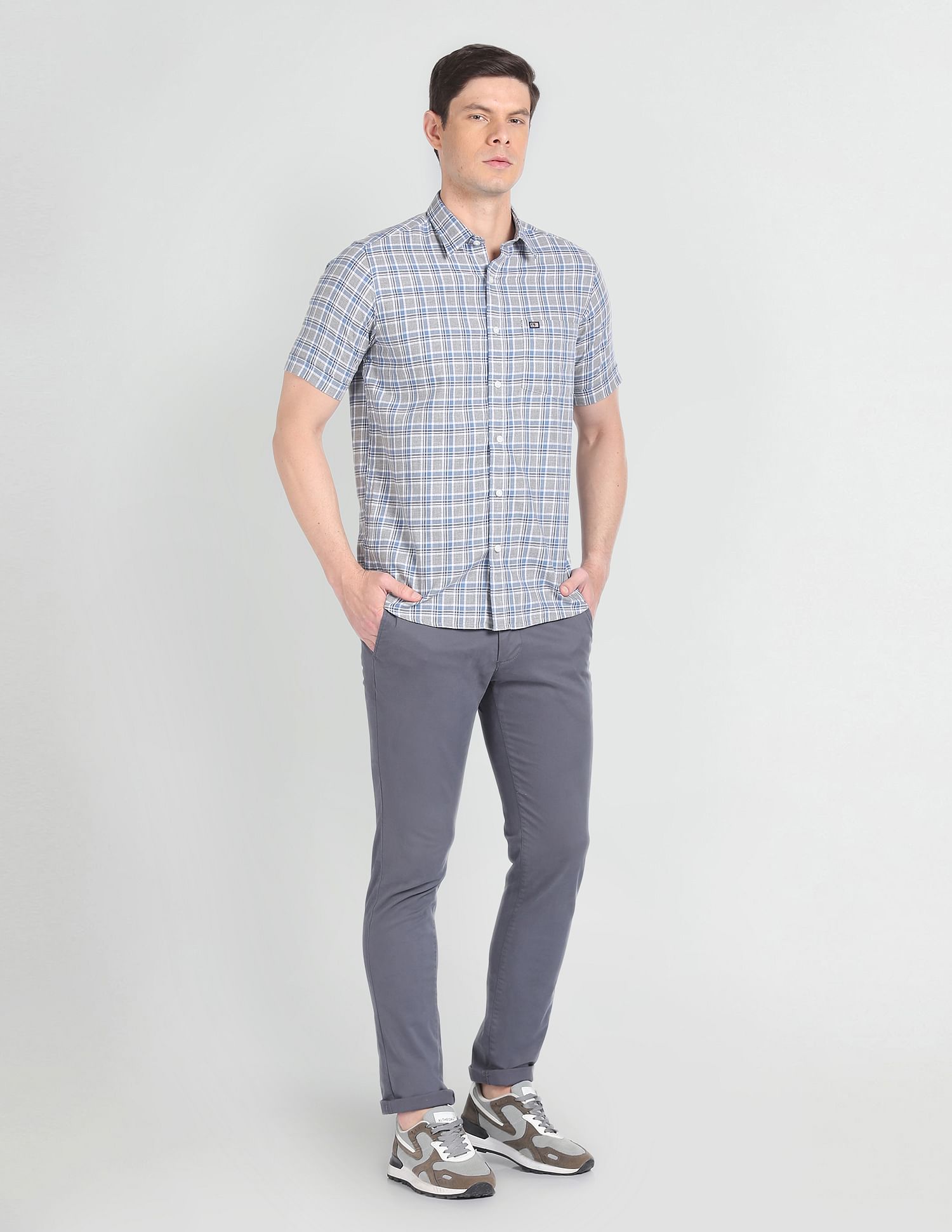 Arrow Sports Tartan Check Twill Shirt