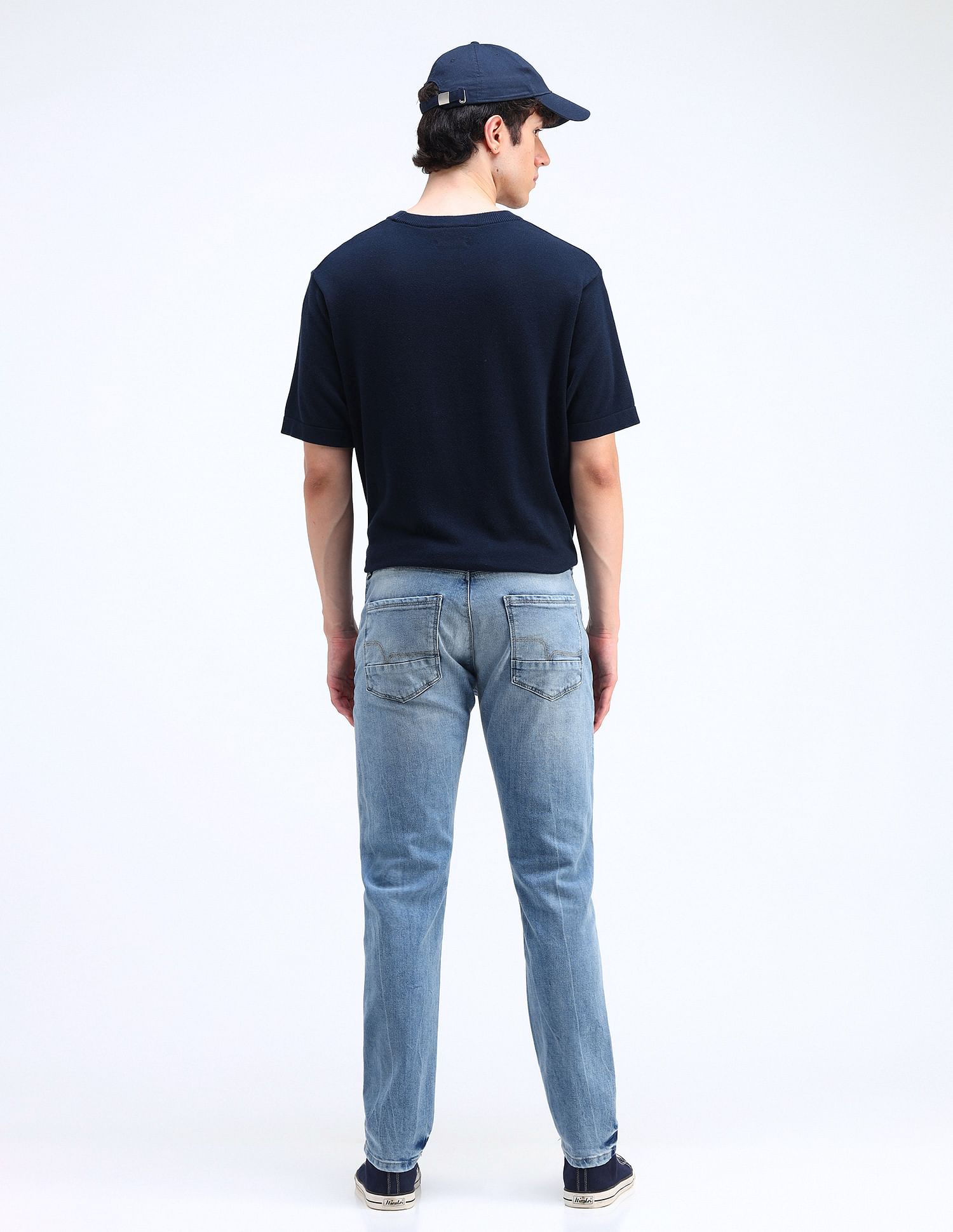 Flying Machine Slash Slim Tapered Fit Jeans