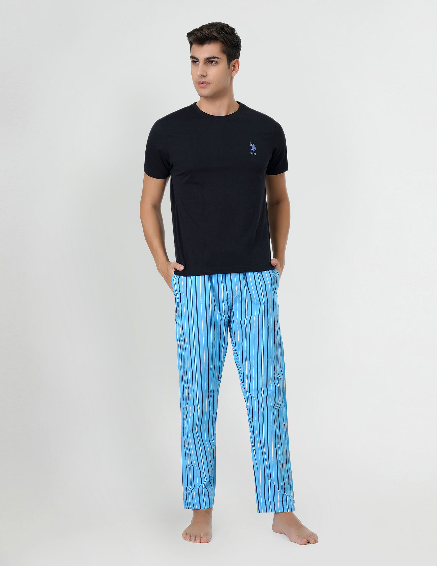 Buy USPA Innerwear Comfort Fit Solid Cotton I690 Lounge Pants - Pack Of 1 -  NNNOW.com