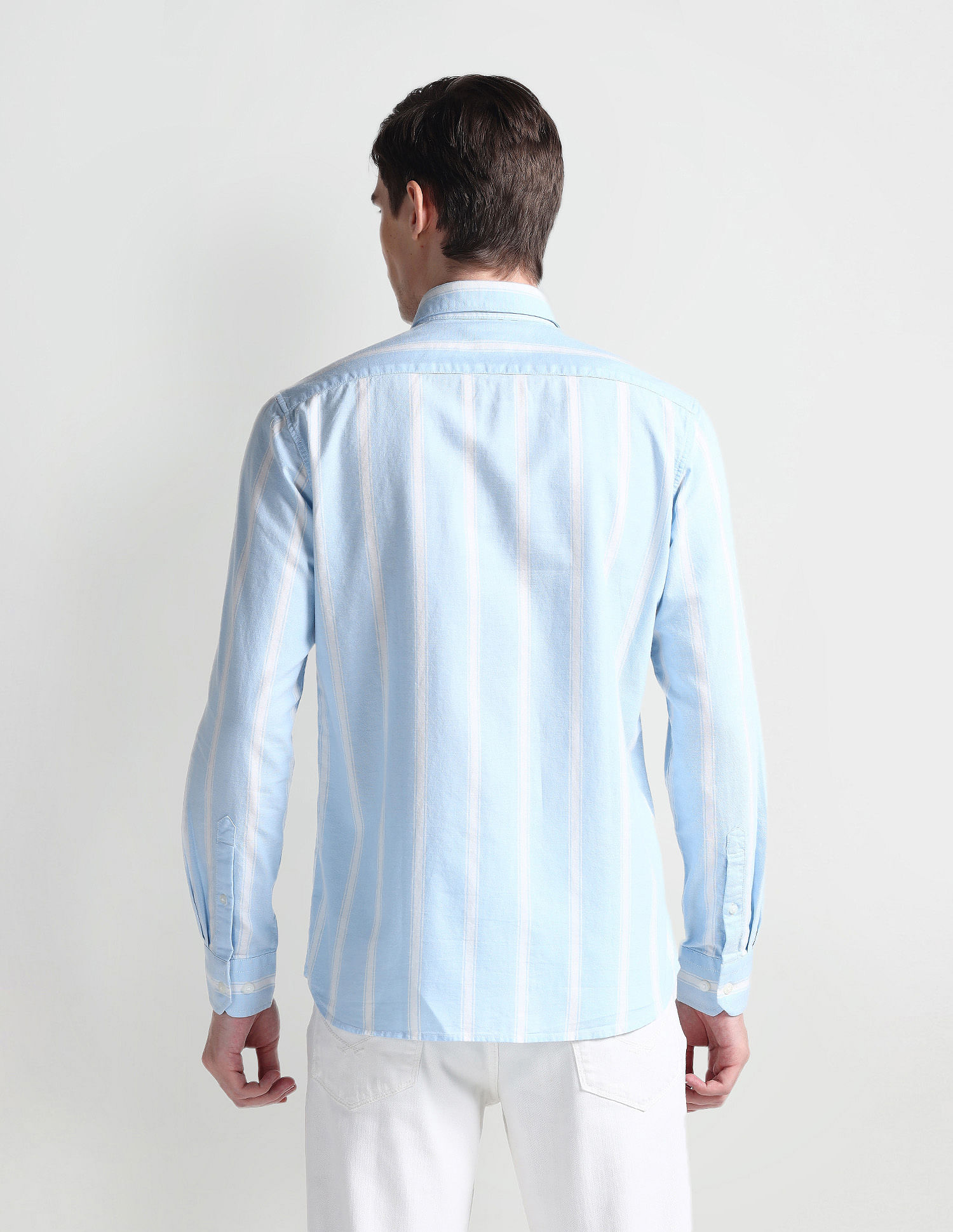 Arrow Sport Vertical Stripe Cotton Shirt
