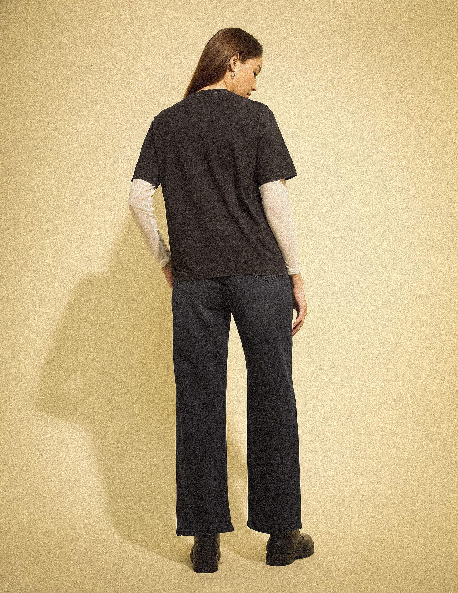 Flying Machine Women K-Street X Wide Leg Fit Cross Pocket Jeans