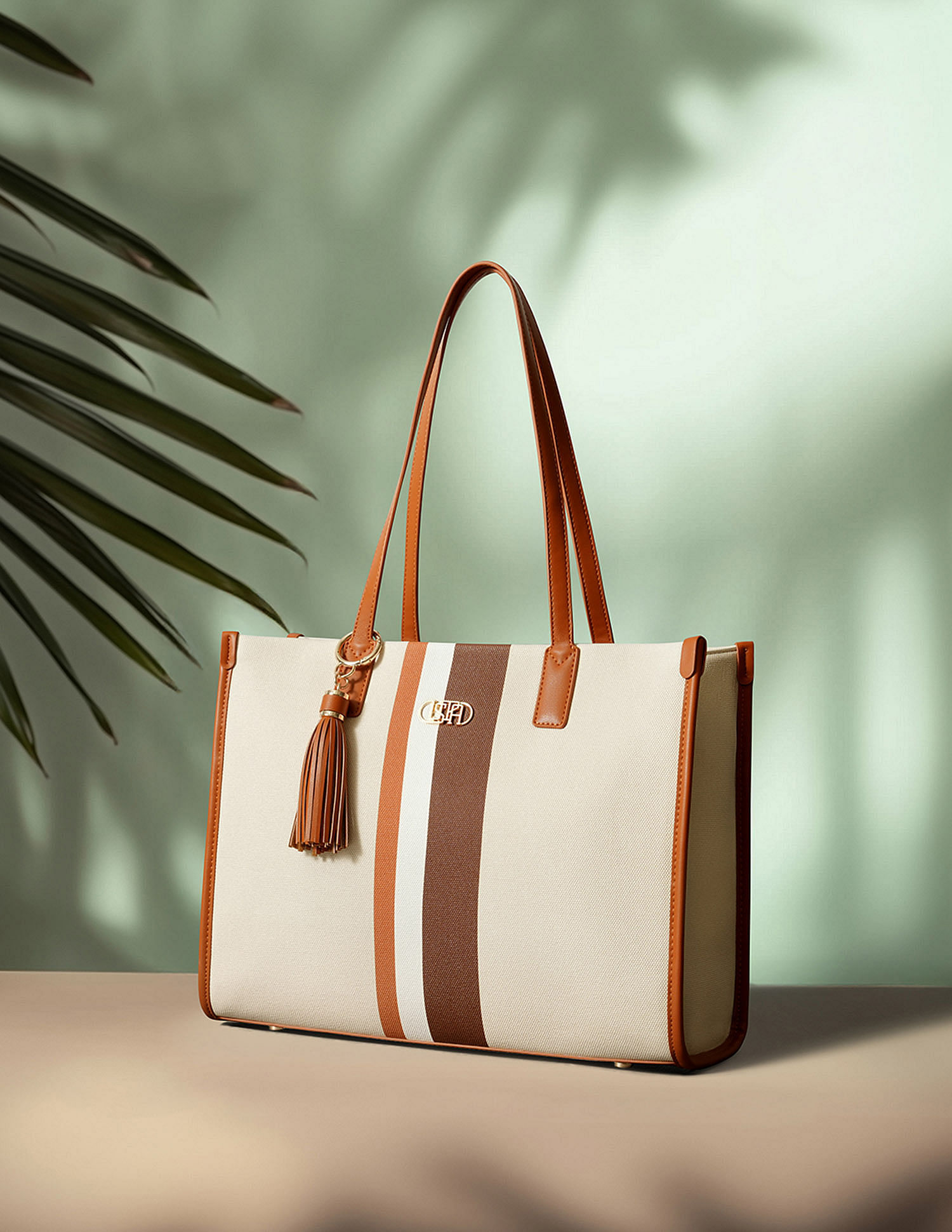 U.S. Polo Assn. Valour Striped Tote Bag