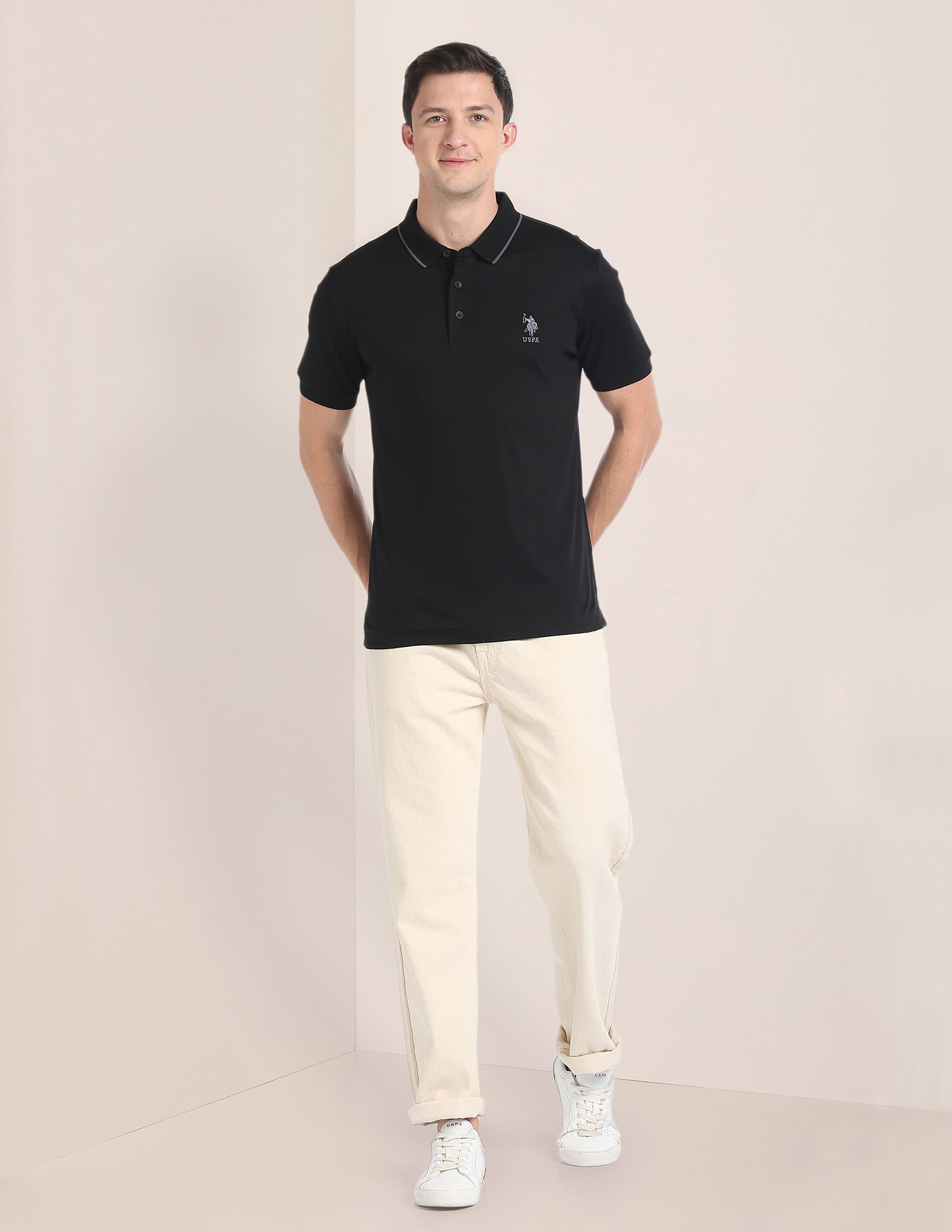 U.S. Polo Assn. Solid Cotton Polo Shirt
