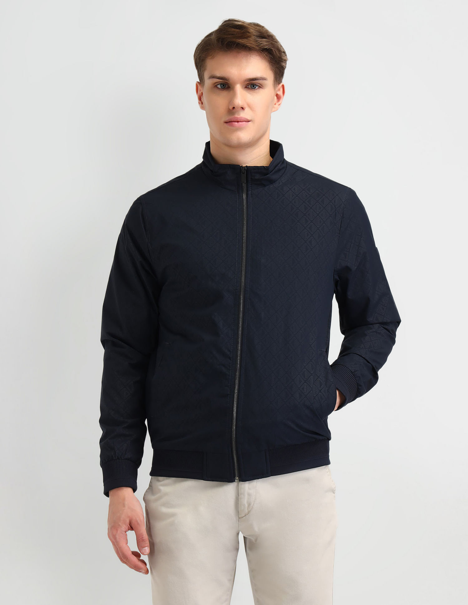 Arrow Sport Textured Regular fit Wind Cheater