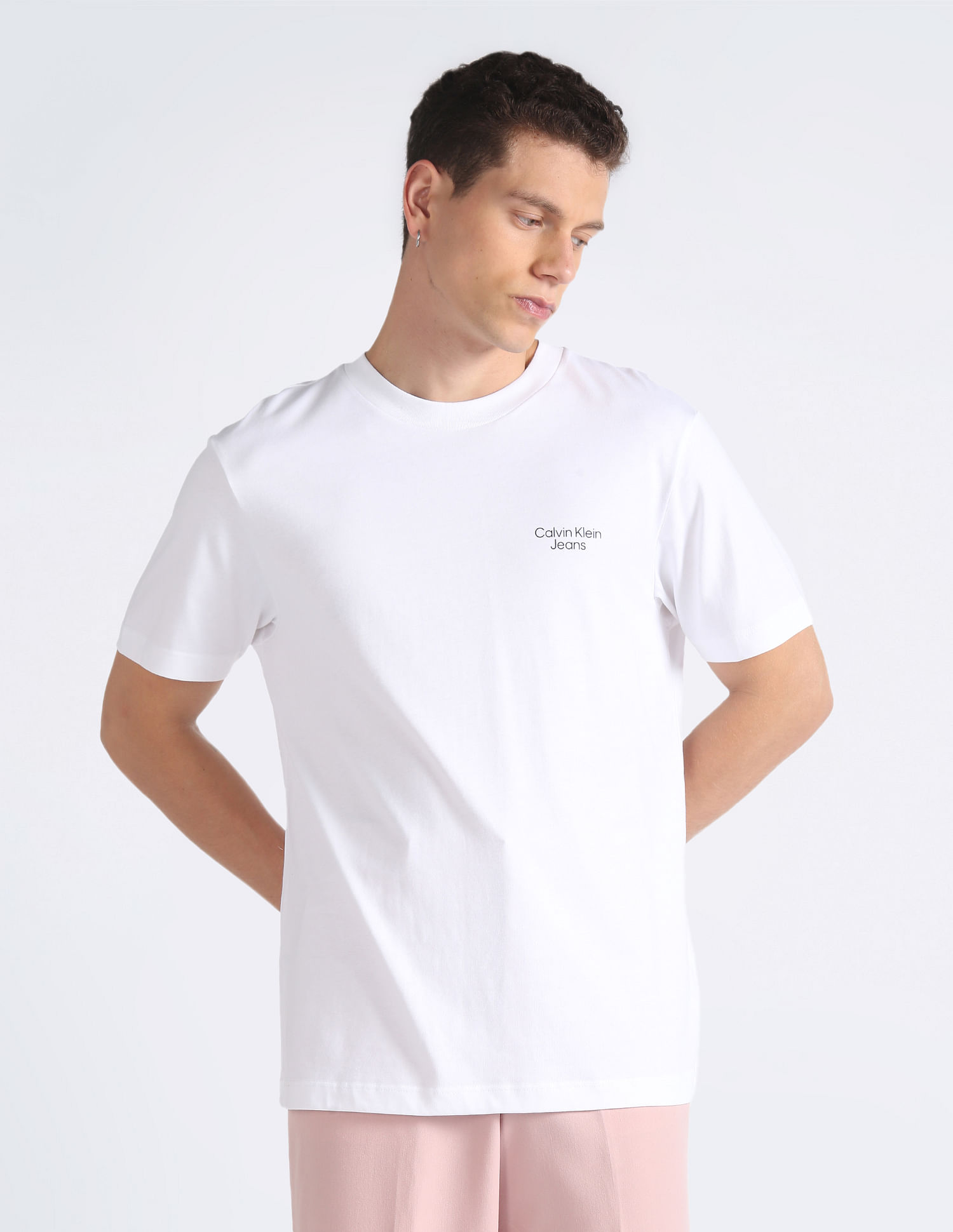 Calvin Klein Organic Cotton Brand Print T-Shirt