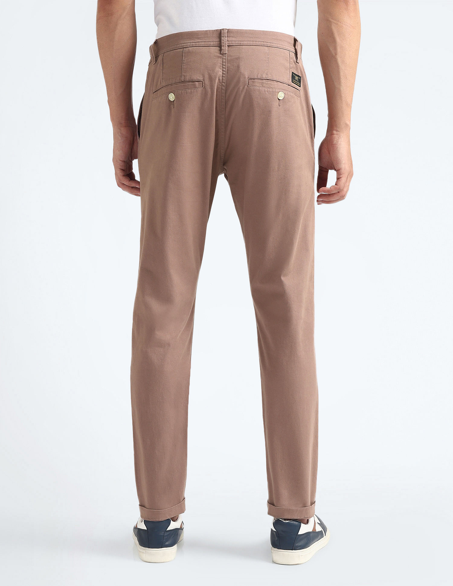 Flying Machine Slash Slim Tapered Fit Solid Chinos