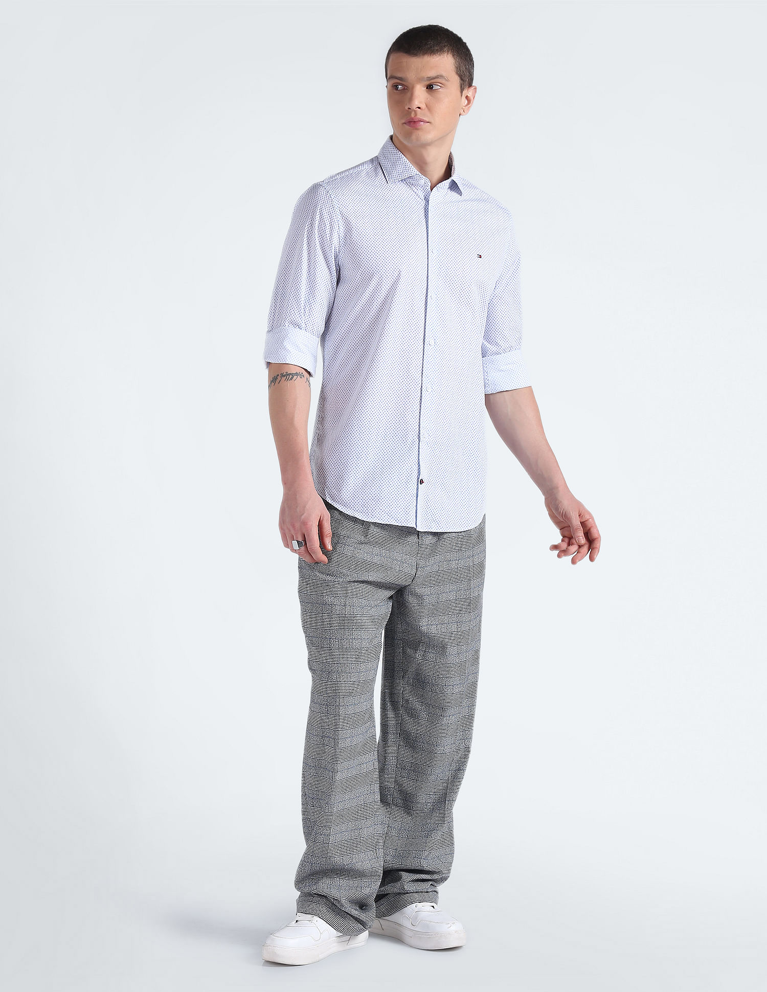 Tommy Hilfiger Cotton Geometric Print Shirt