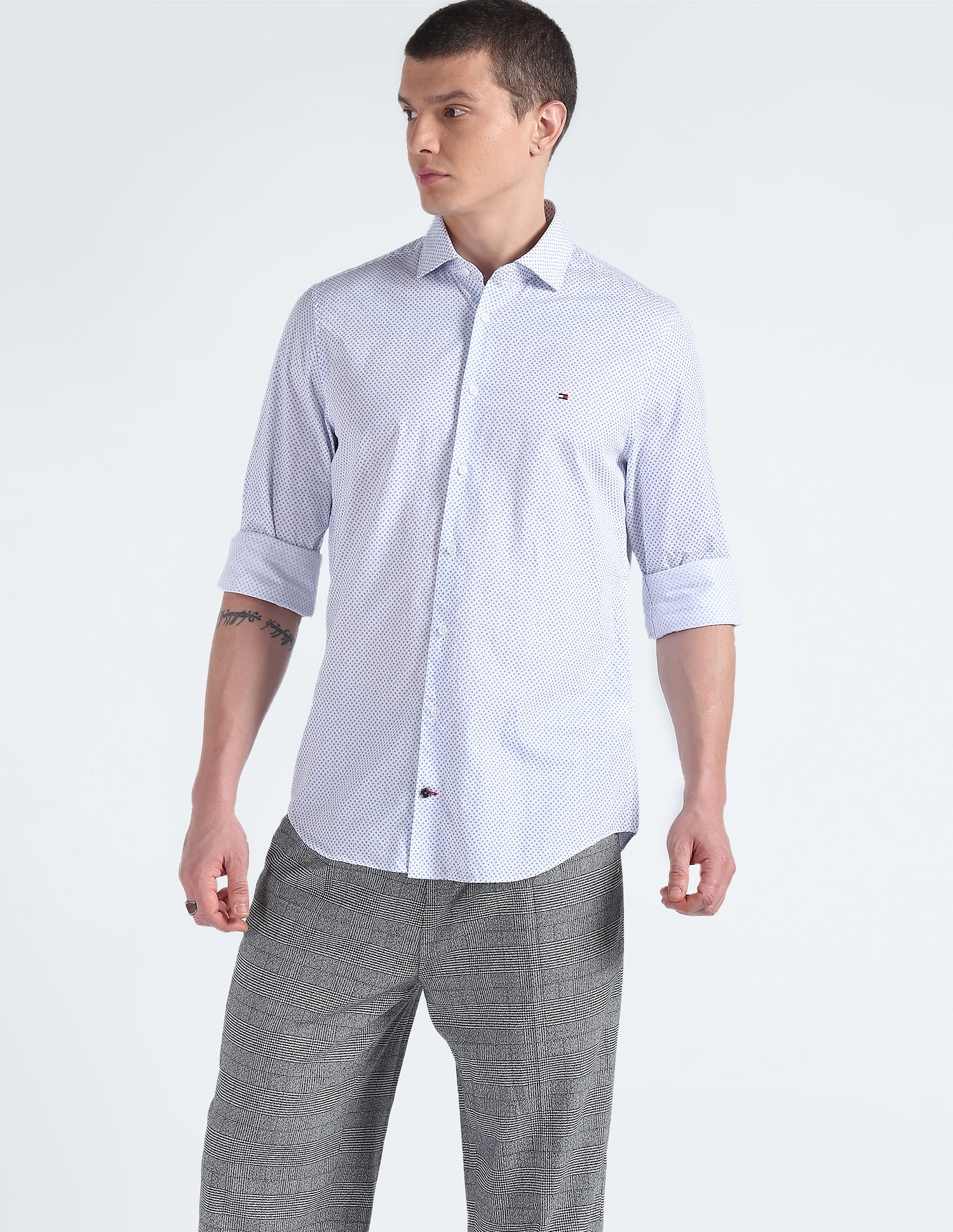 Tommy Hilfiger Cotton Geometric Print Shirt
