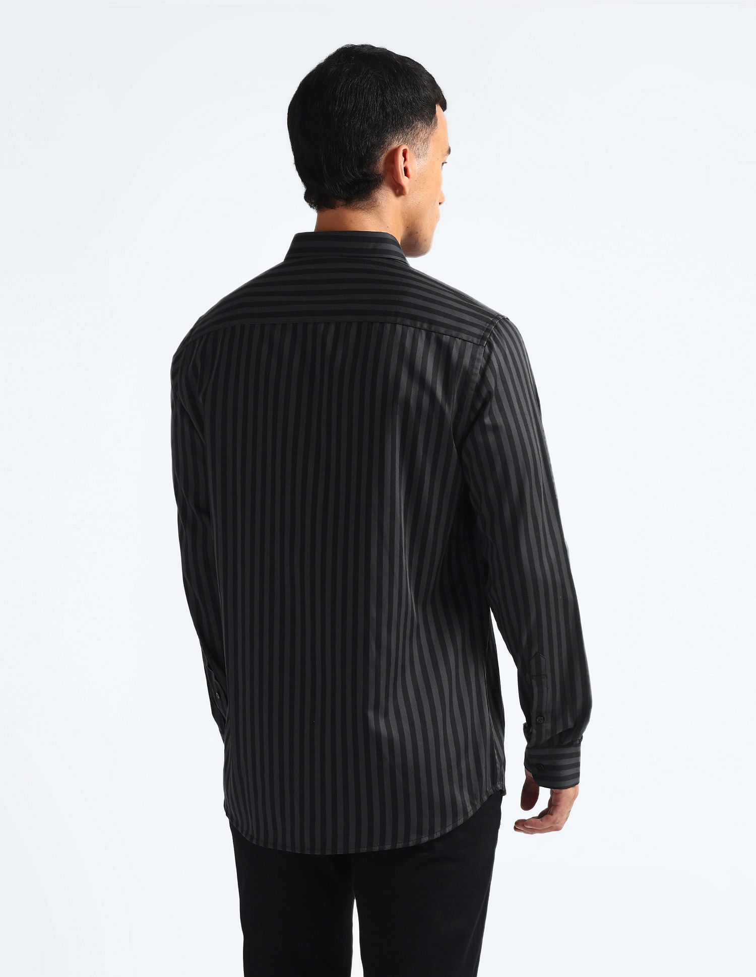 Flying Machine Vertical Stripe Slim Fit Shirt