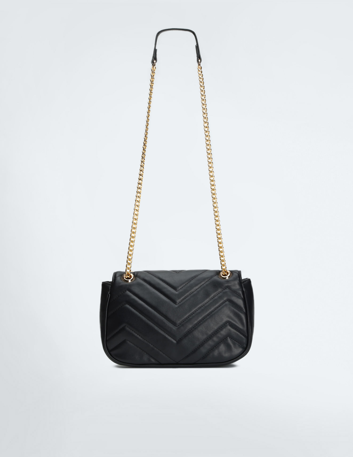 U.S. Polo Assn. Women Chain Strap Chevron Quilted Sling Bag