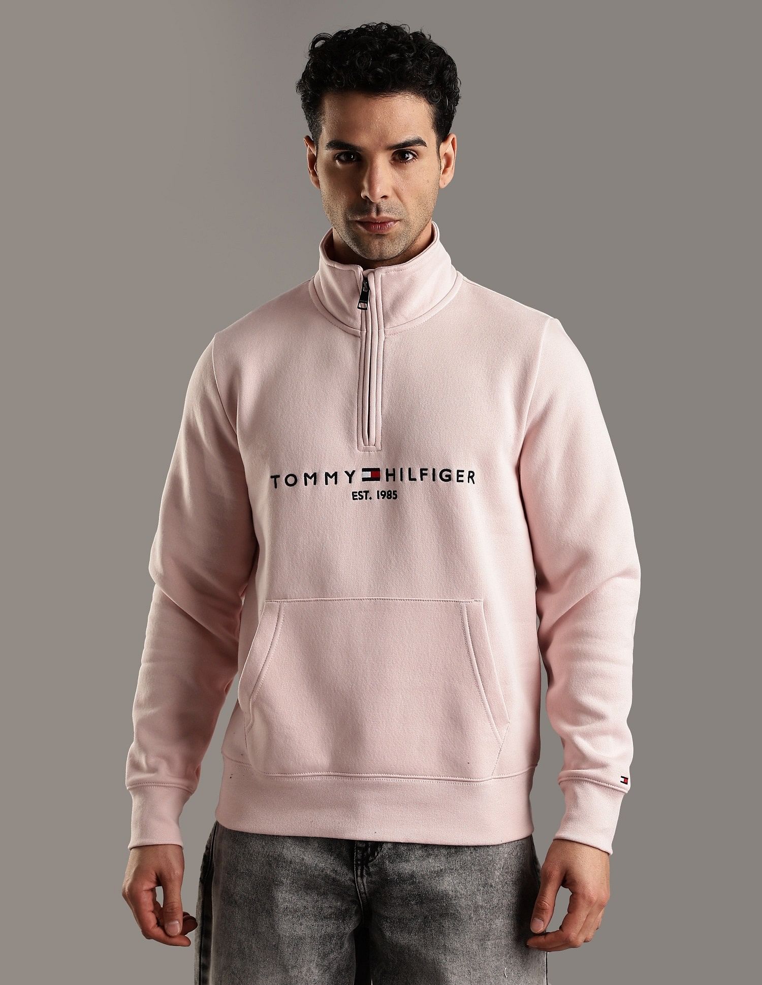 Tommy Hilfiger Embroidered Logo Regular-Fit Cotton Sweatshirt