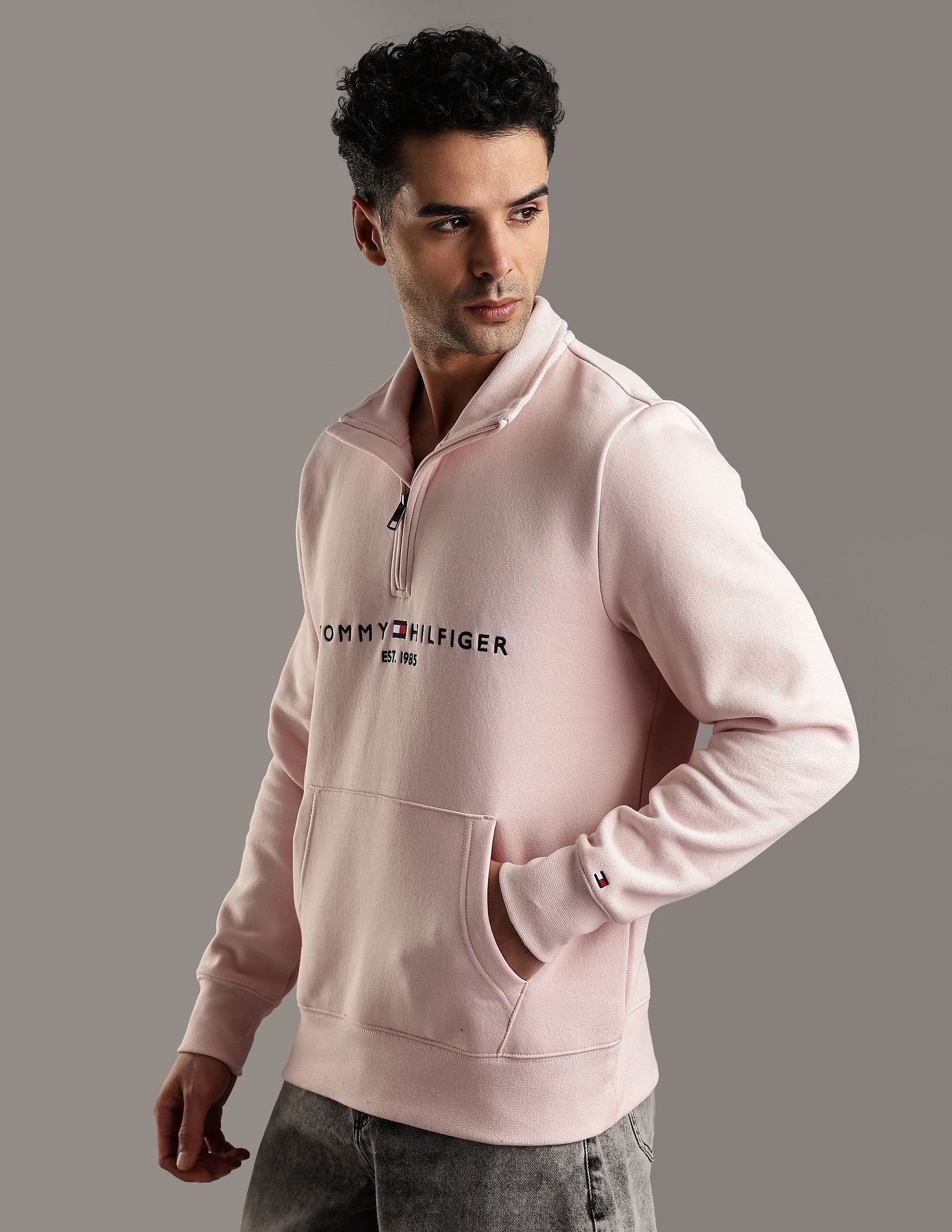 Tommy Hilfiger Embroidered Logo Regular-Fit Cotton Sweatshirt