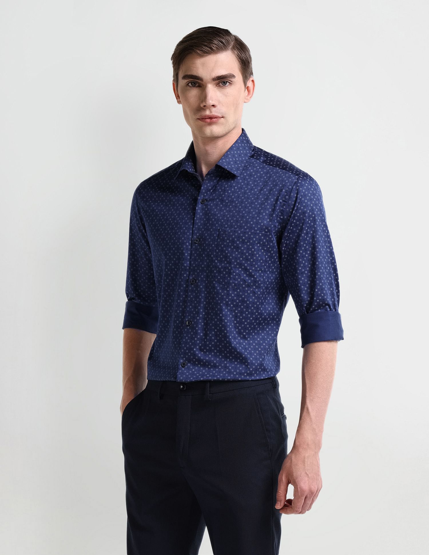 Arrow Brooklyn Fit Satin Weave Shirt