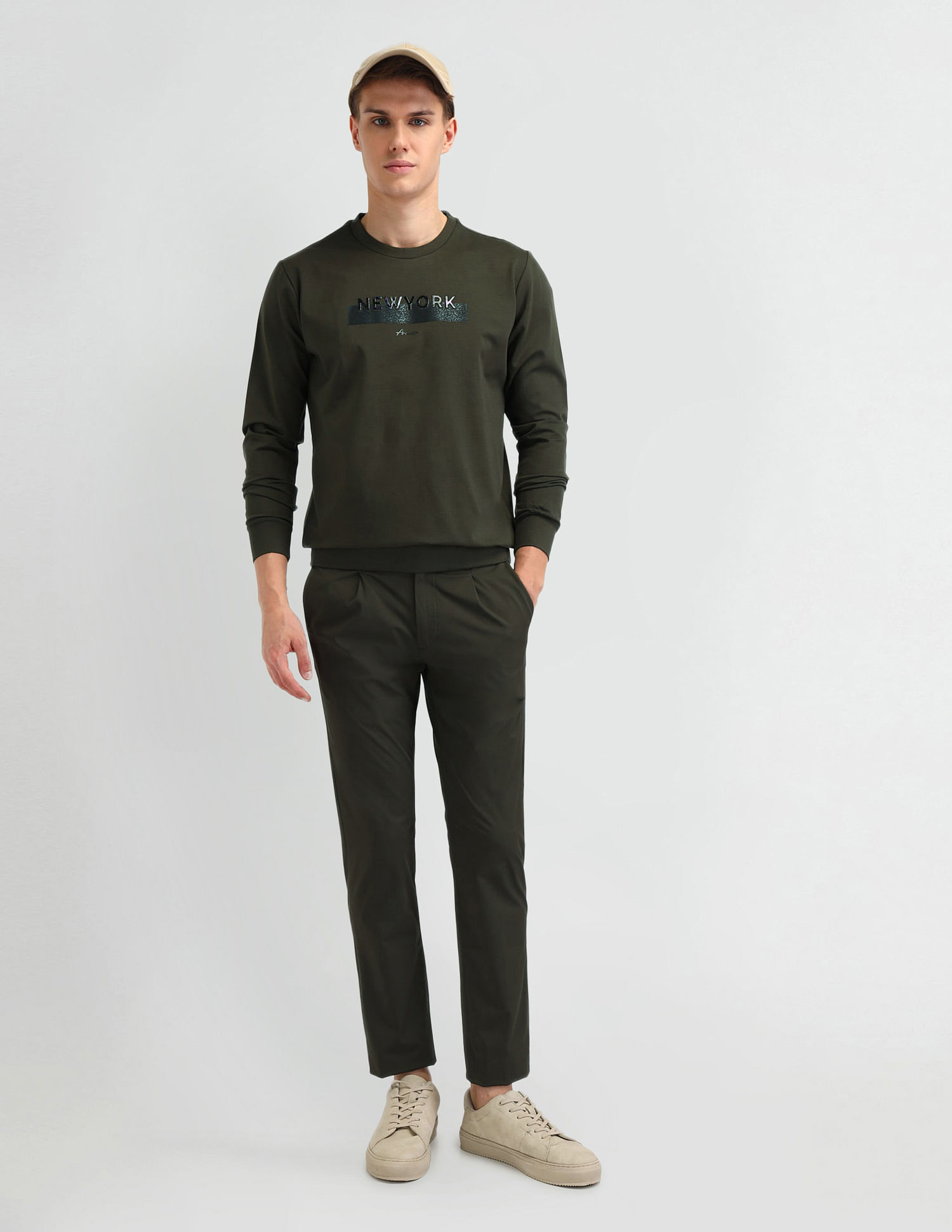 Arrow Newyork Graphic Printed Regular Fit Sweatshirt