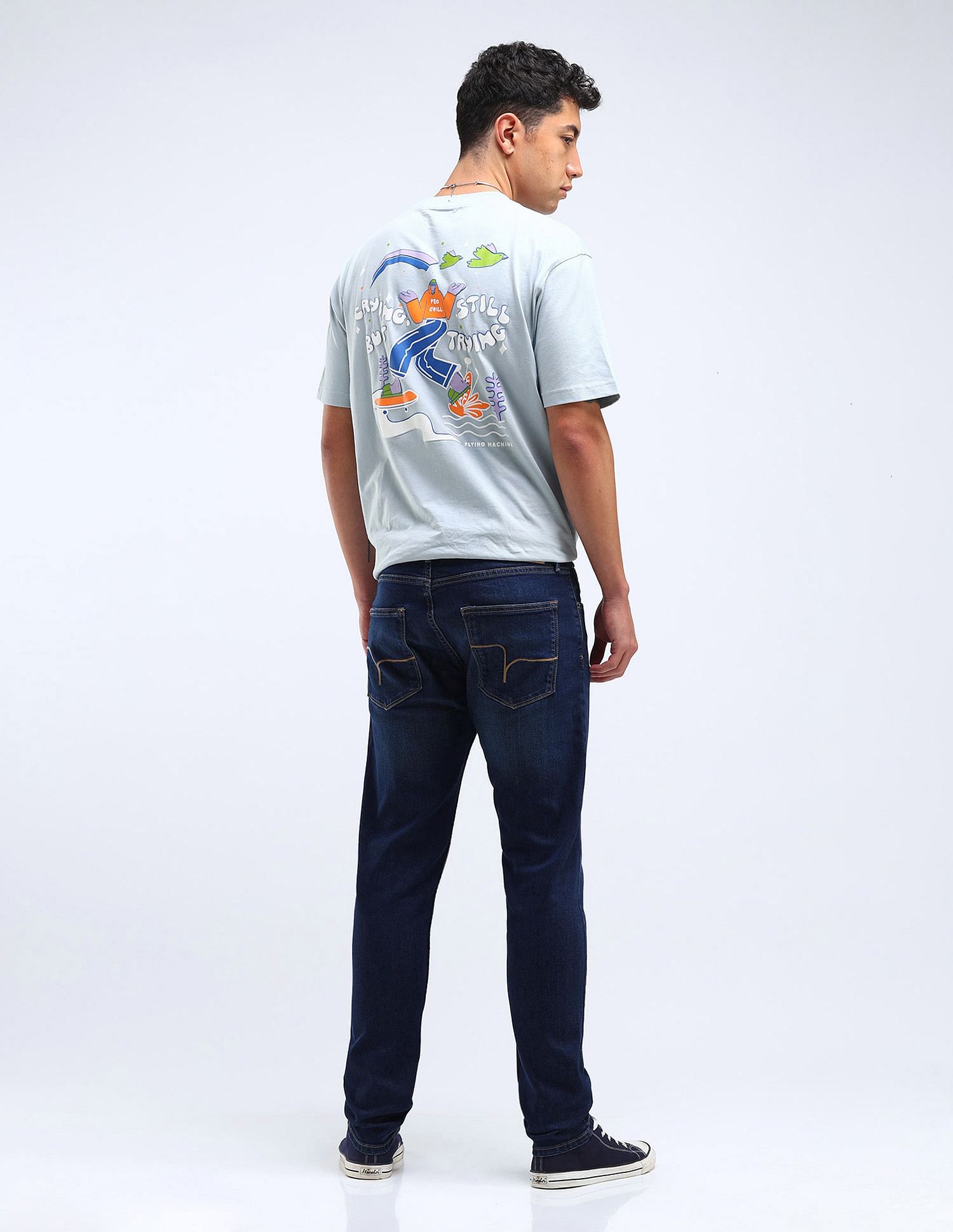 Flying Machine Slash Slim Tapered Stone Wash Jeans