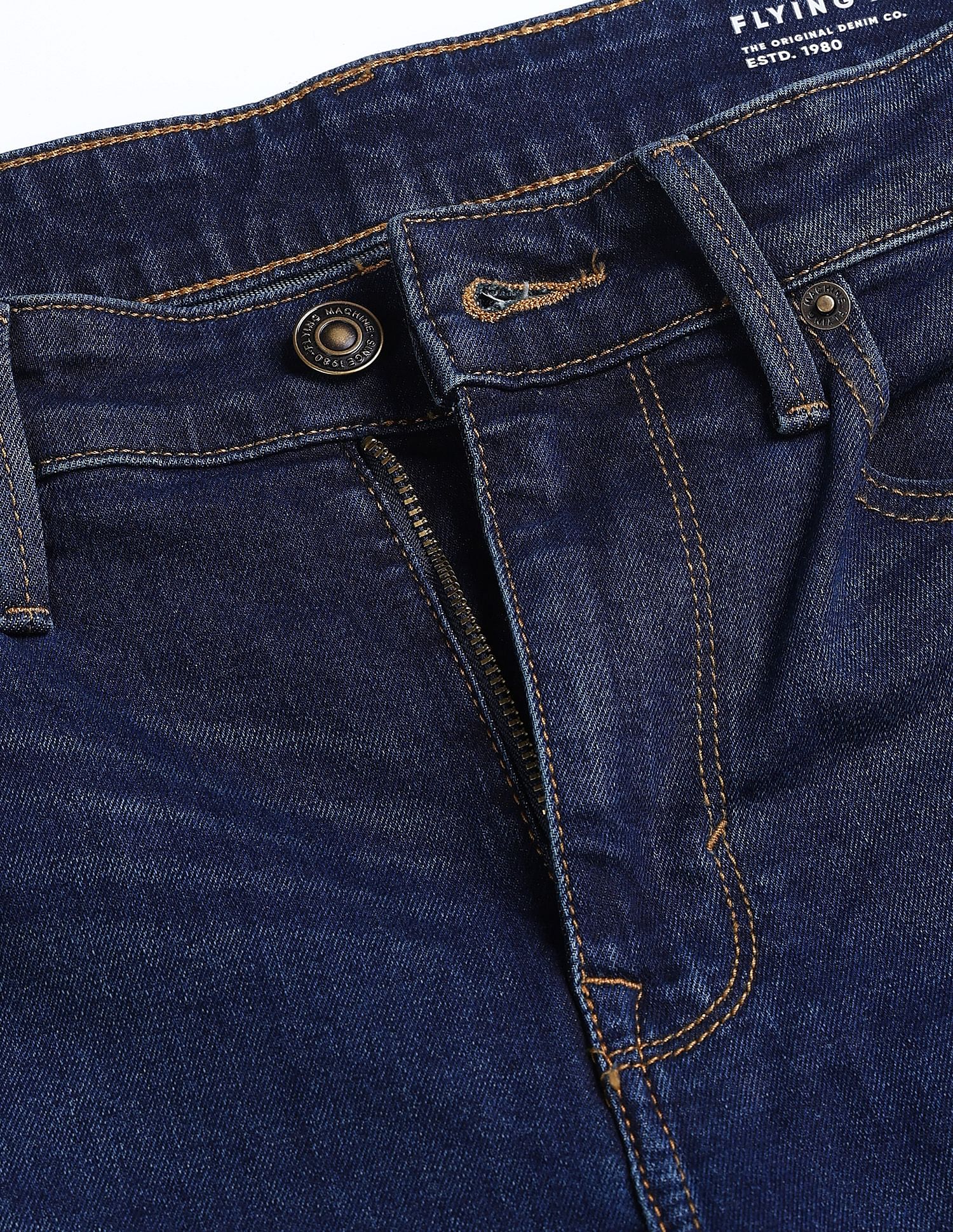 Flying Machine Slash Slim Tapered Stone Wash Jeans