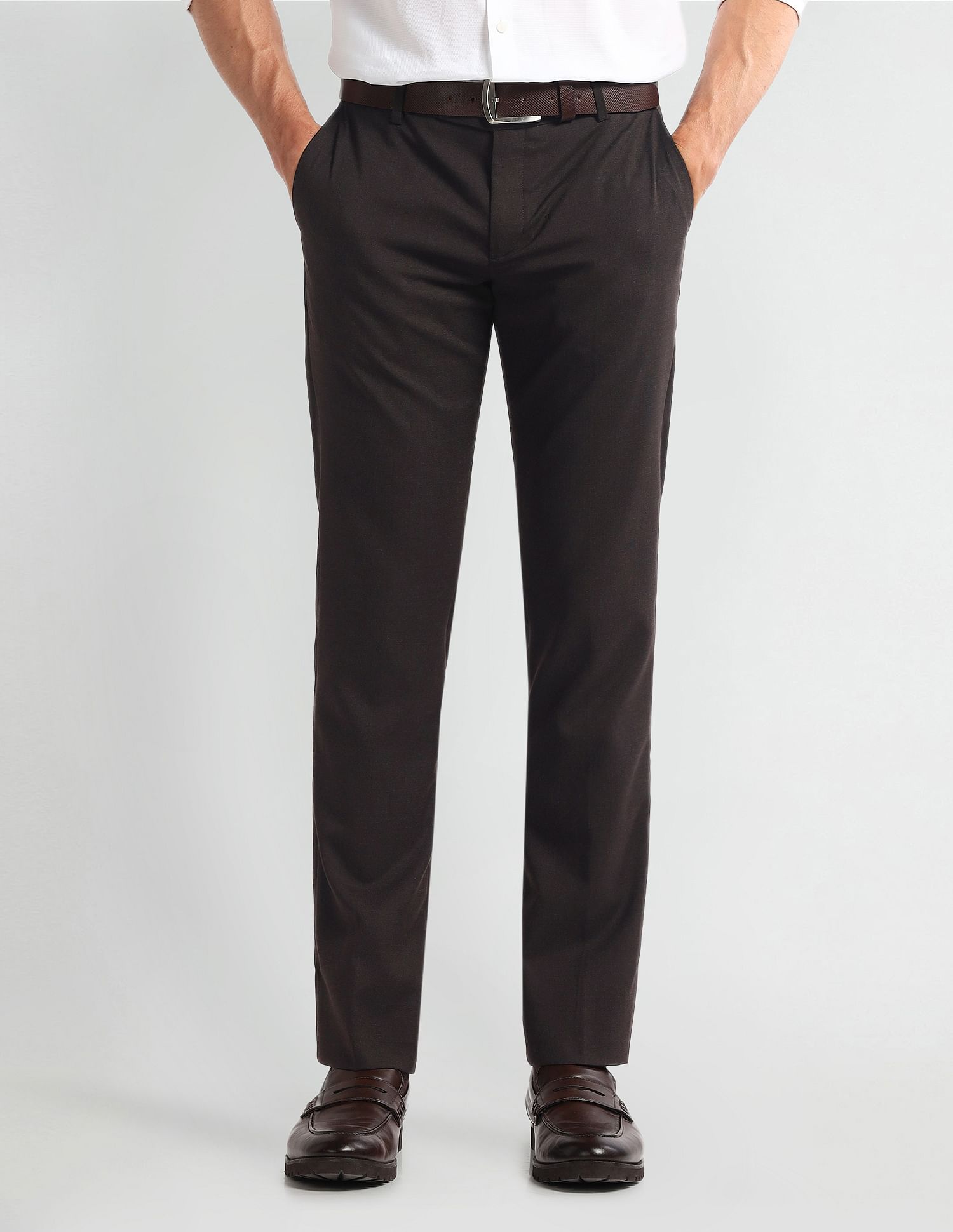 Arrow Mid Rise Tapered Fit Trousers