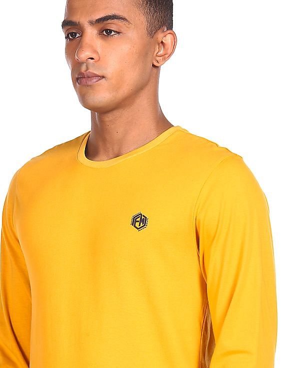 Flying Machine Round Neck Long Sleeve T-Shirt