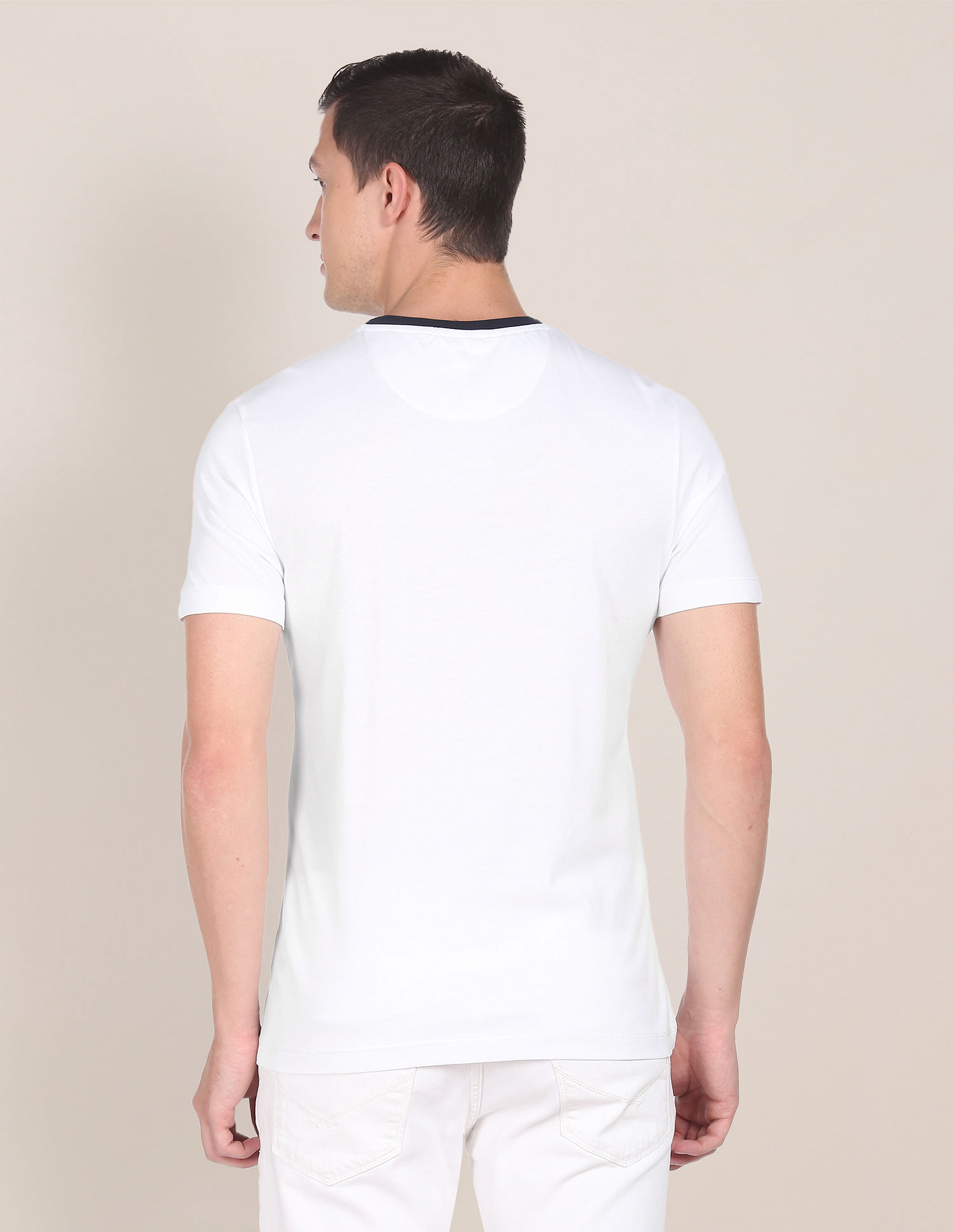 Cotton Mens V Neck T-Shirt, Size : L, XL, XXL, Pattern : Plain at Best  Price in Tirupur