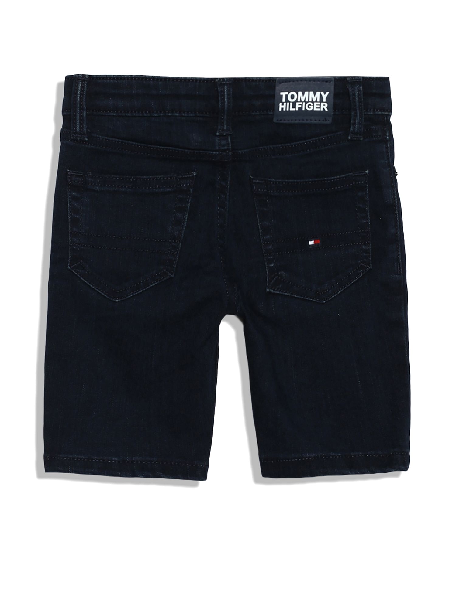 Tommy Hilfiger Kids Mid Rise Rinsed Crest Shorts