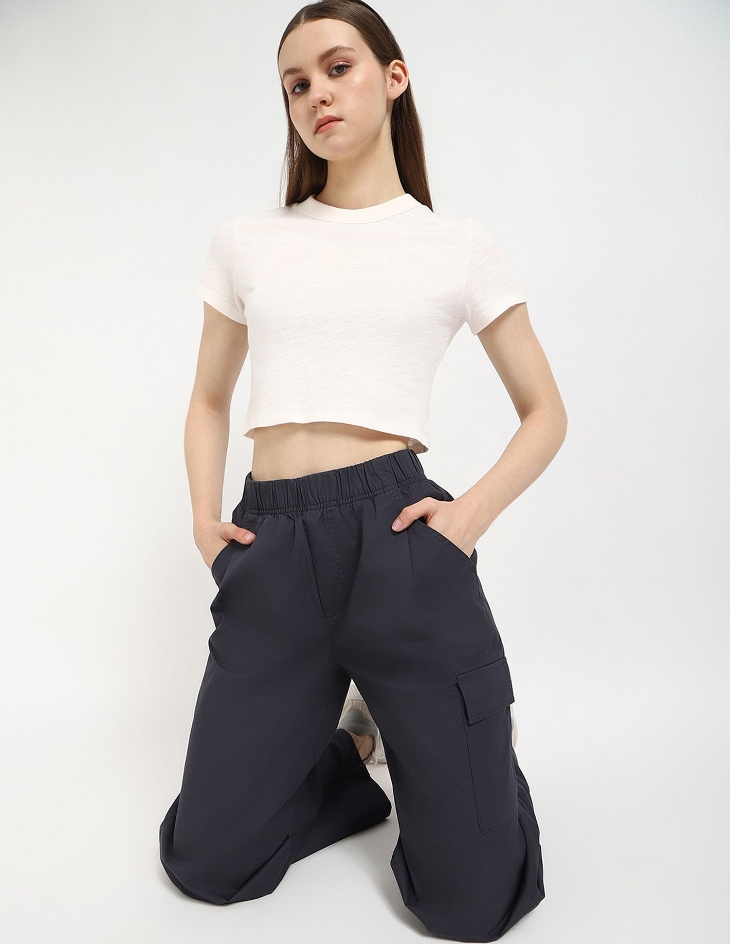 Tommy Hilfiger Solid Cropped-Fit Cotton T-Shirt