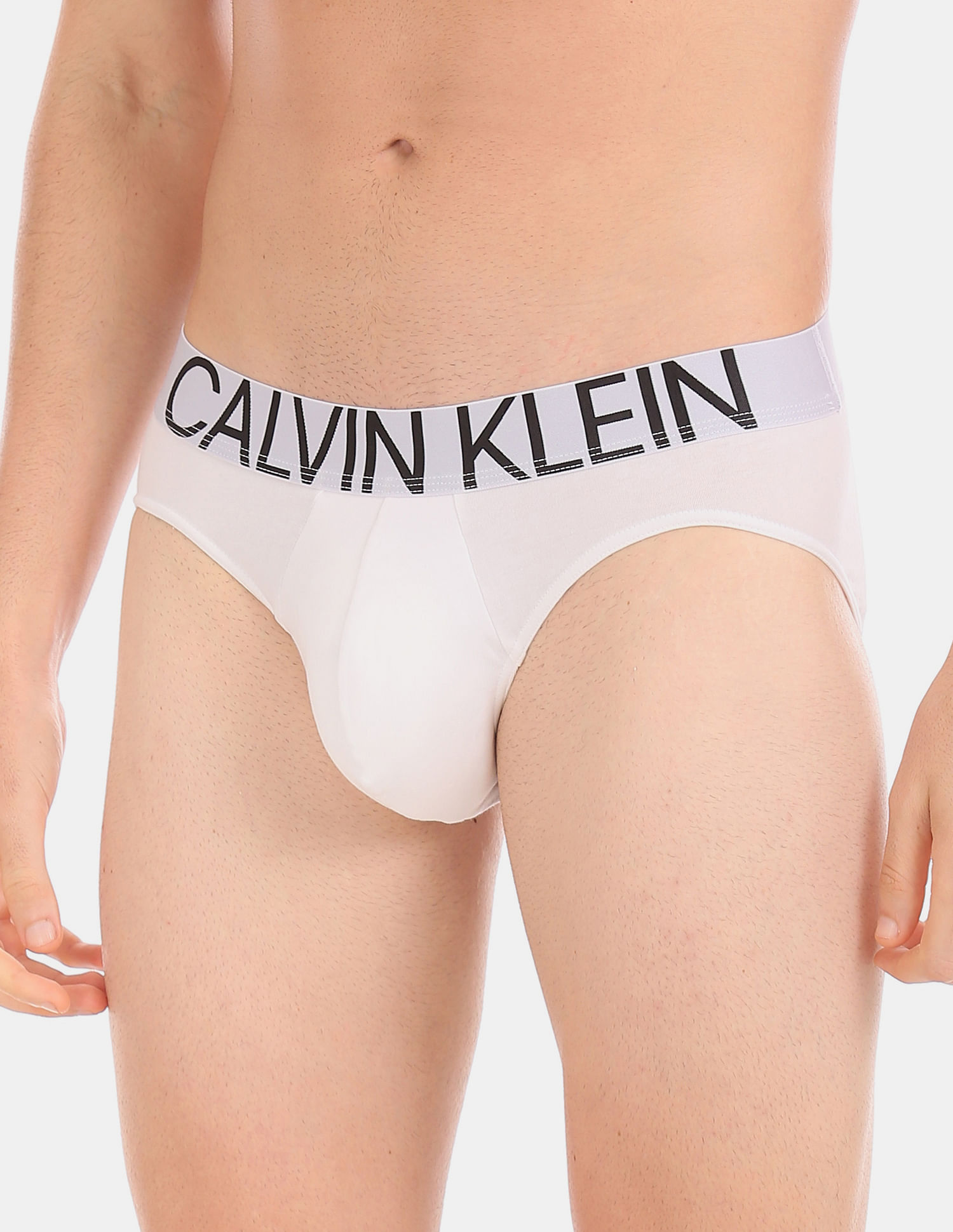 Buy Calvin Klein Underwear Men White Solid Intense Power Cotton Stretch  Hipster Briefs - NNNOW.com
