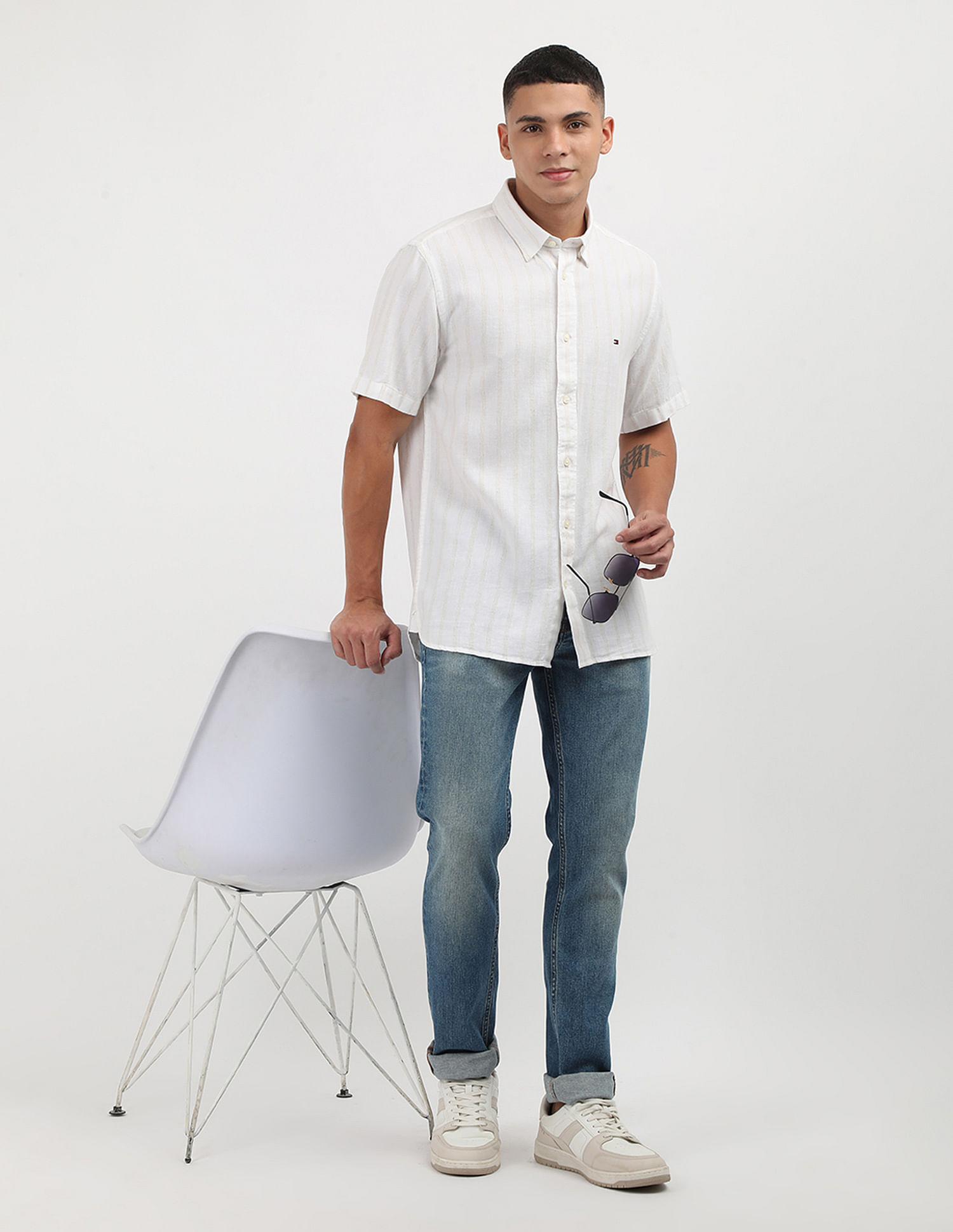 Tommy Hilfiger Textured Linen Regular Shirt