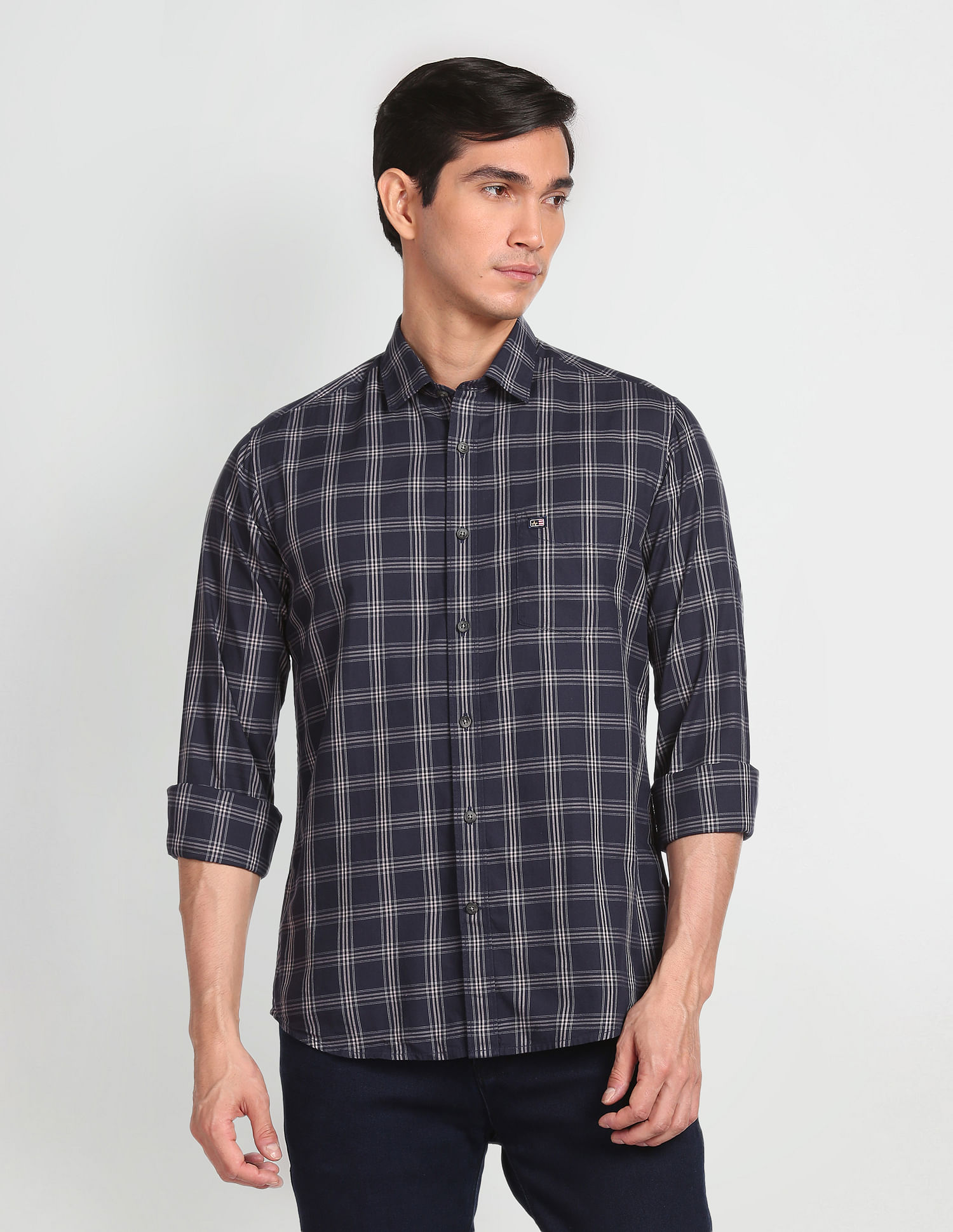 Arrow Sports Tartan Check Cotton Shirt
