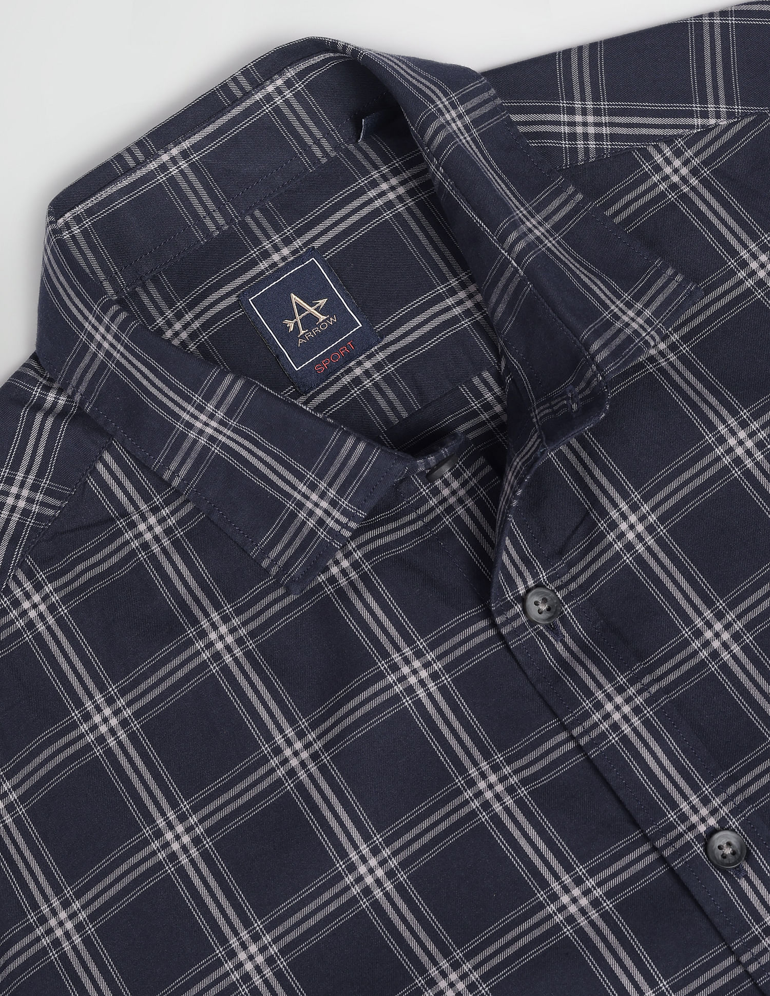 Arrow Sports Tartan Check Cotton Shirt