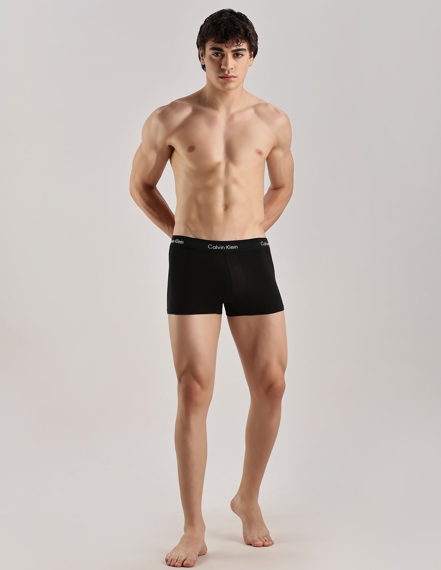 Calvin Klein Underwear Low Rise Solid Black Trunks - Pack Of 3