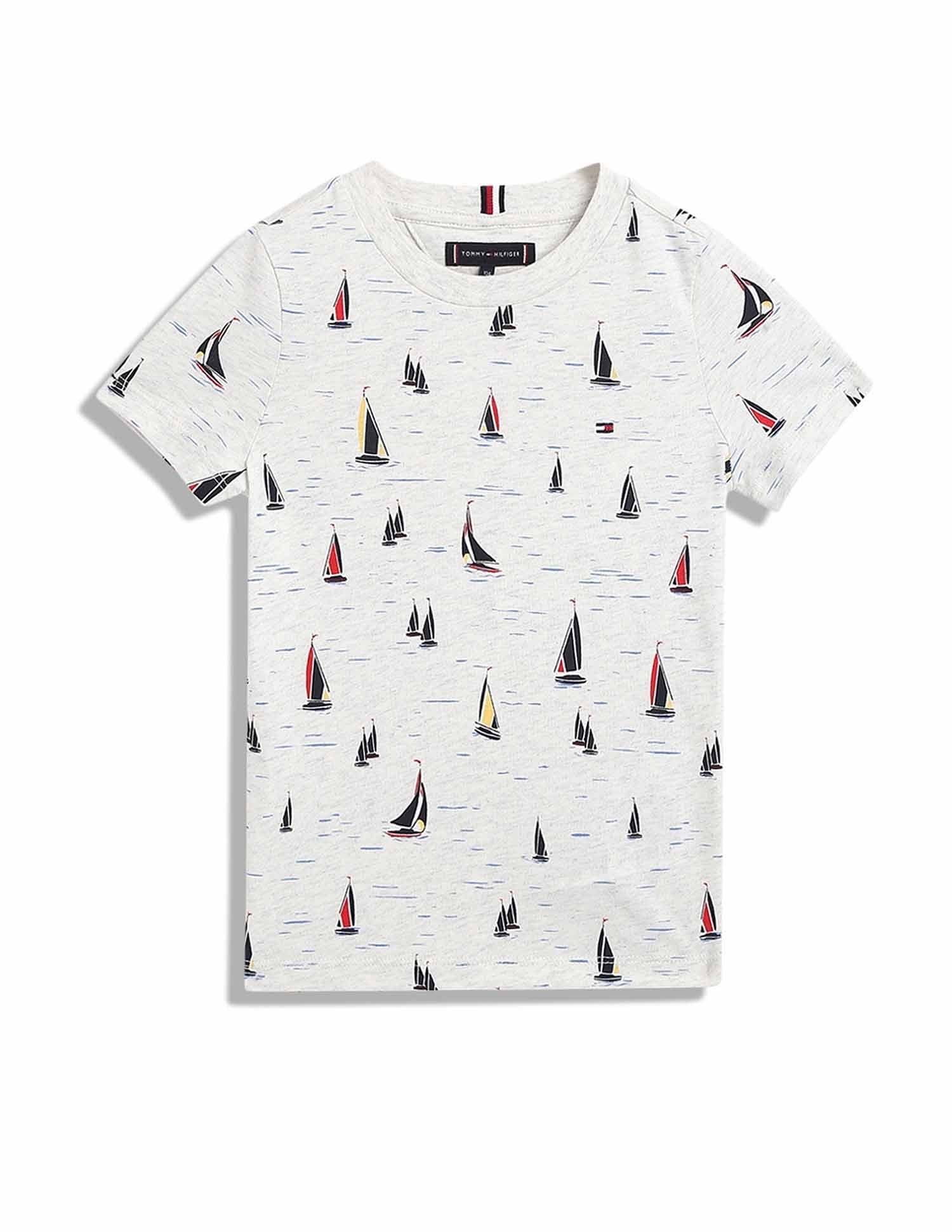 Tommy Hilfiger Kids Boys Printed Regular-Fit Cotton T-Shirt