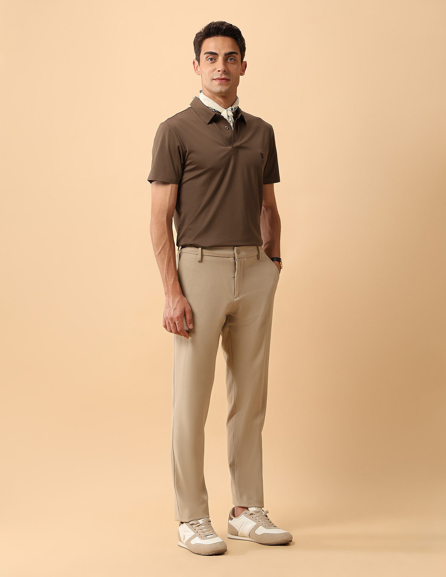 U.S. Polo Assn. Pacho X Slim Fit Solid Polo Shirt