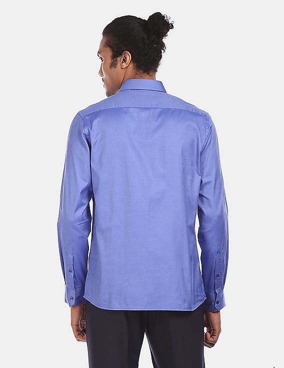 blue collared shirt mens