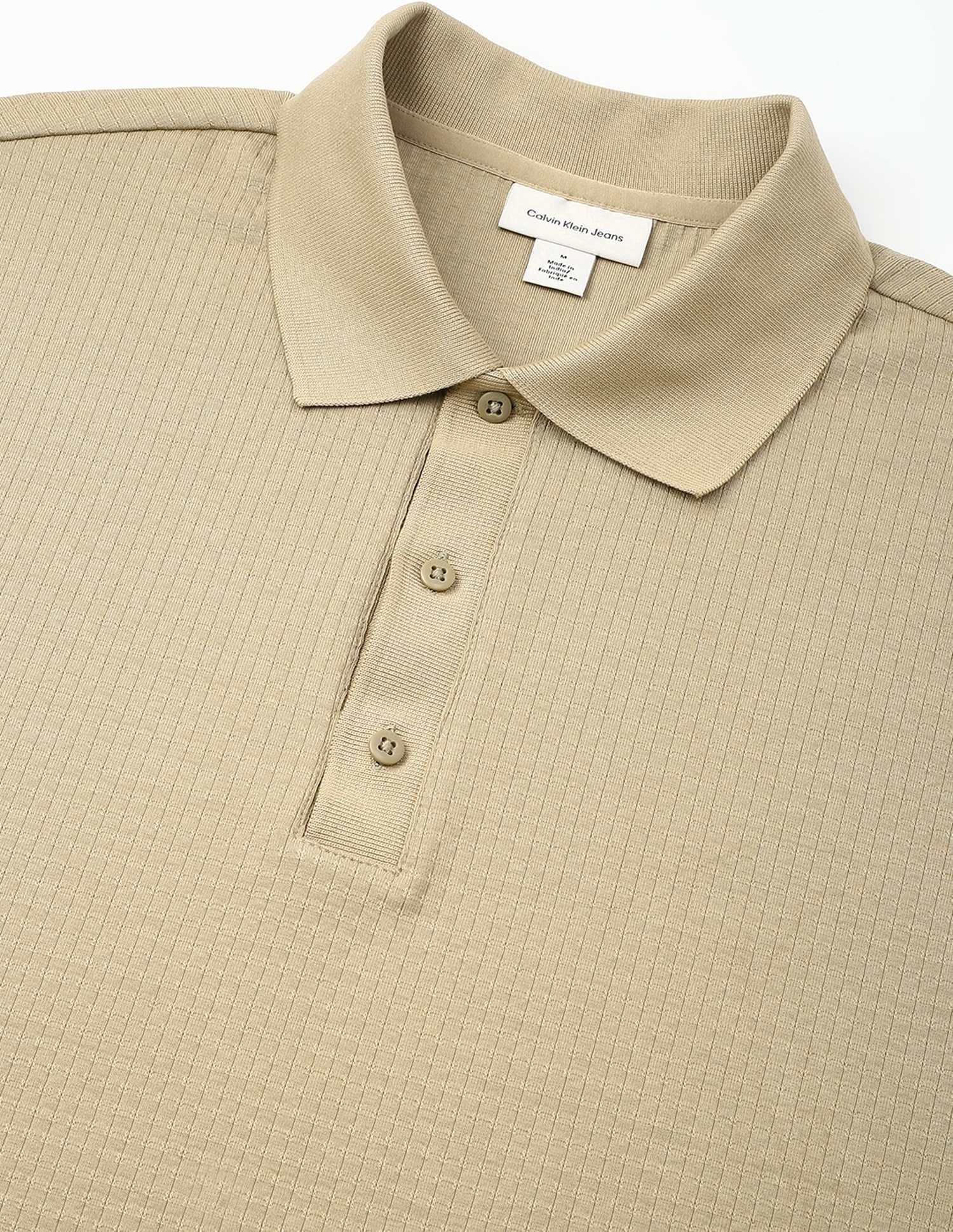 Buy Calvin Klein Jeans Checks Relaxed-Fit Cotton Polo T-Shirt